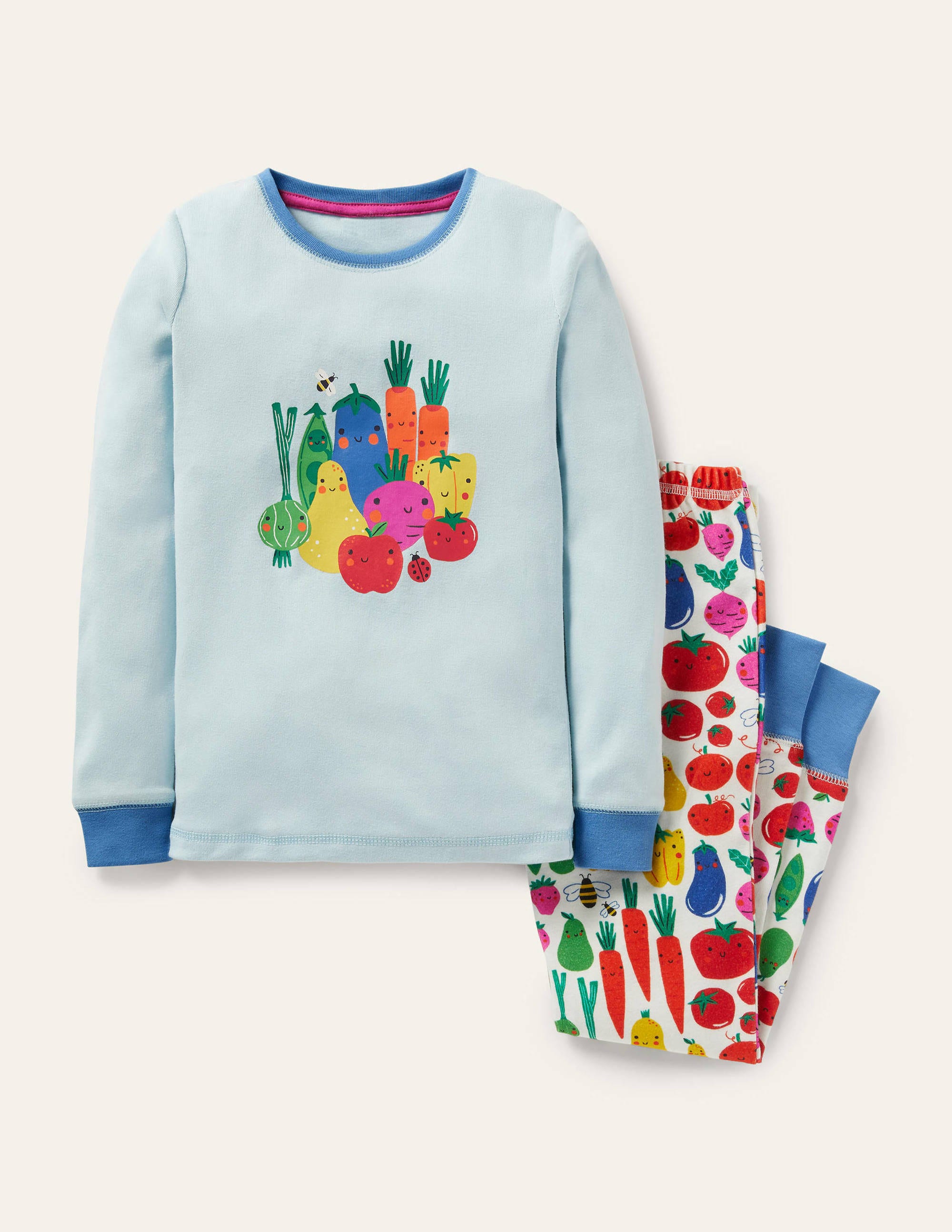 Pyjama long douillet MUL Boden Boden, Ivoire