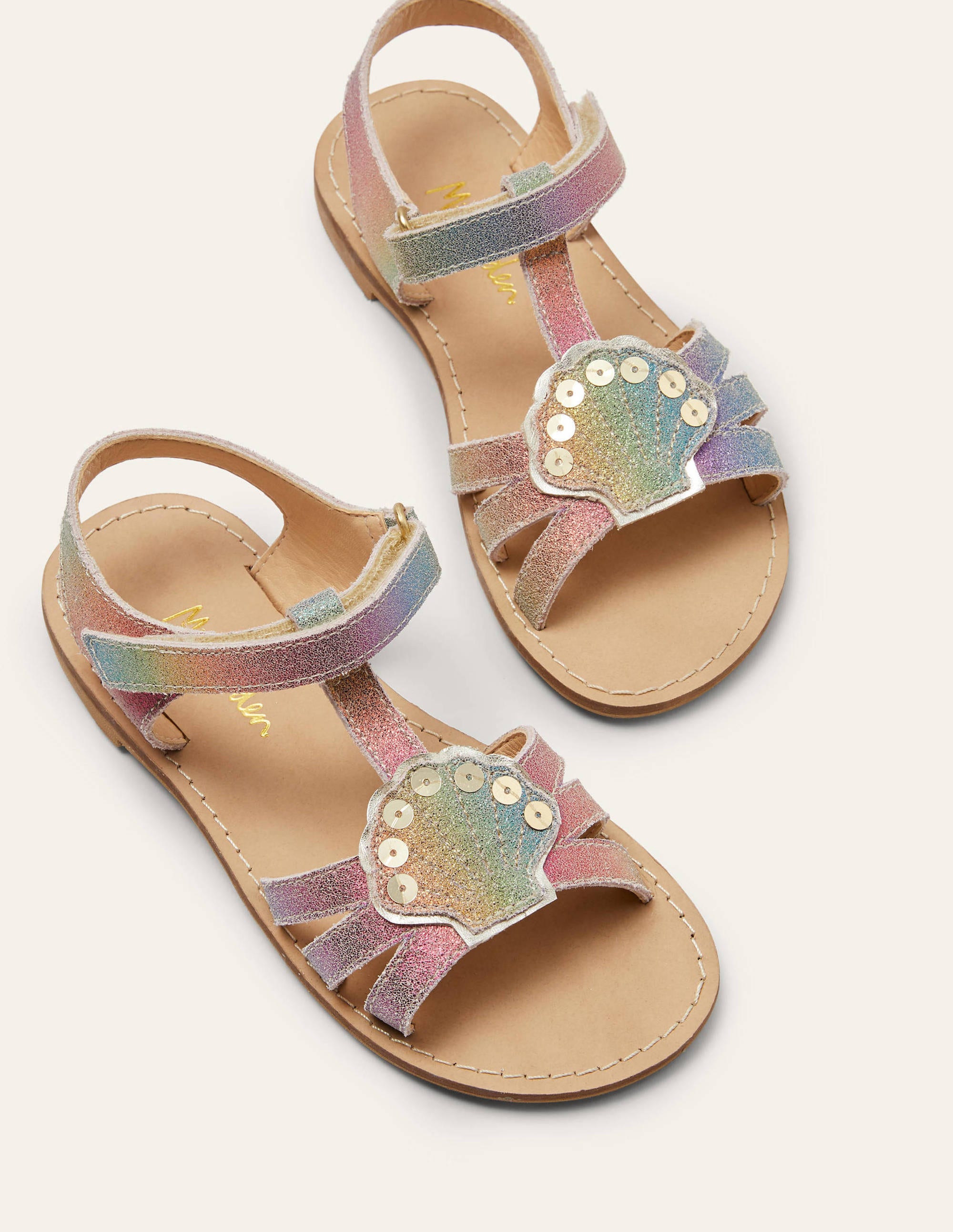Sandales en cuir fantaisie MET Boden Boden, Metallic