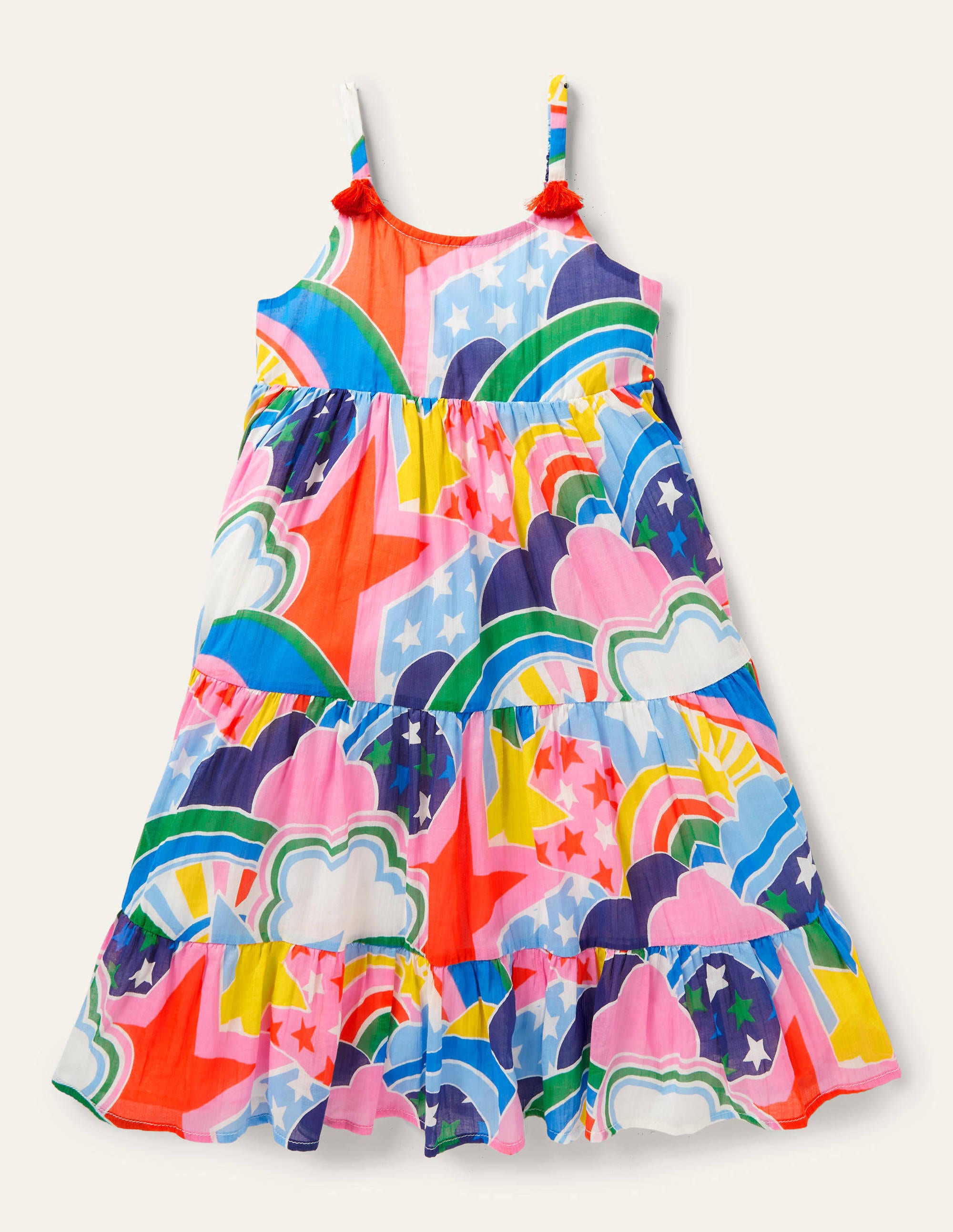 Robe à volants et pampilles MIX Boden Boden, Multi