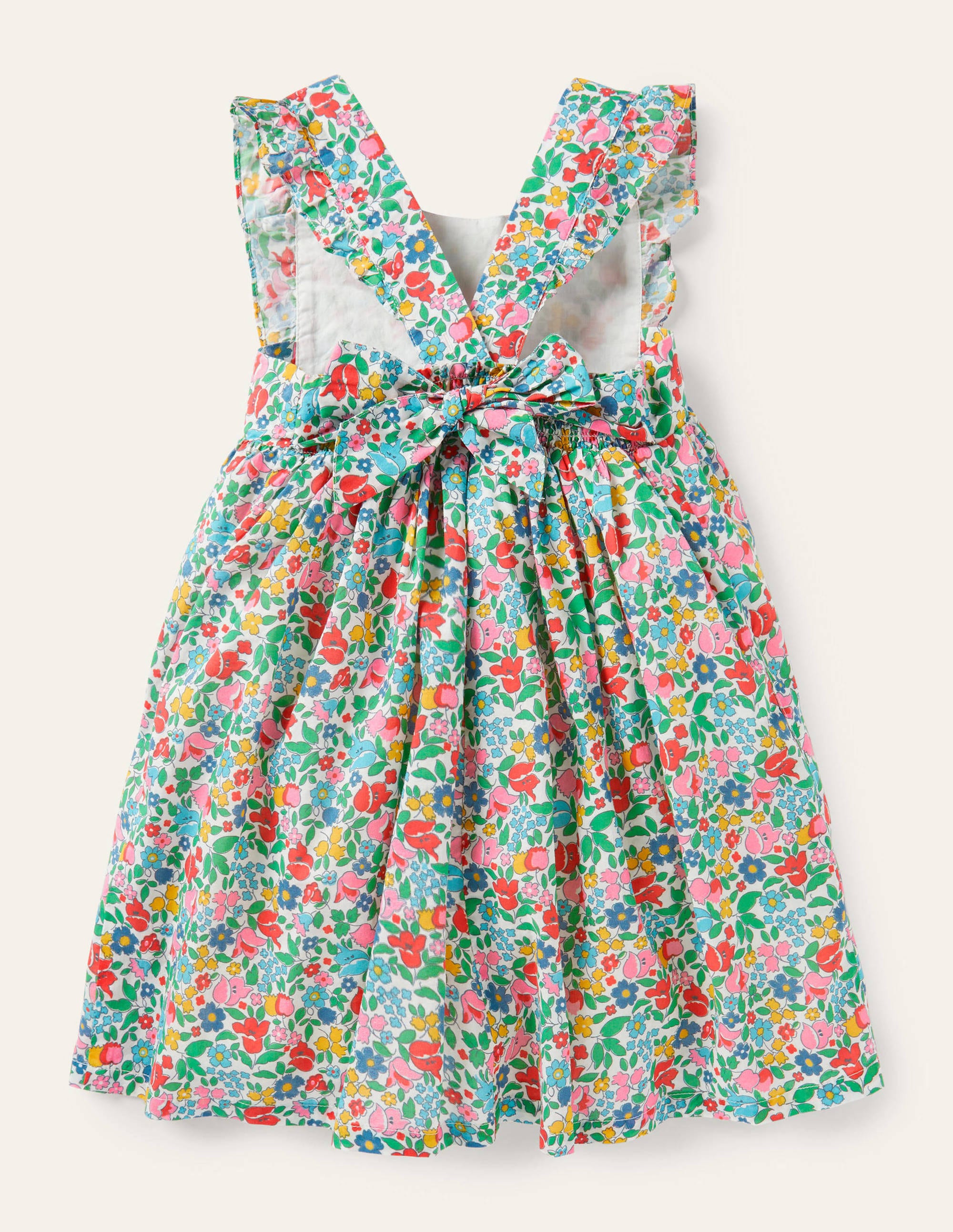 Bow Back Printed Dress Multi Vintage Ditsy Floral Boden AU