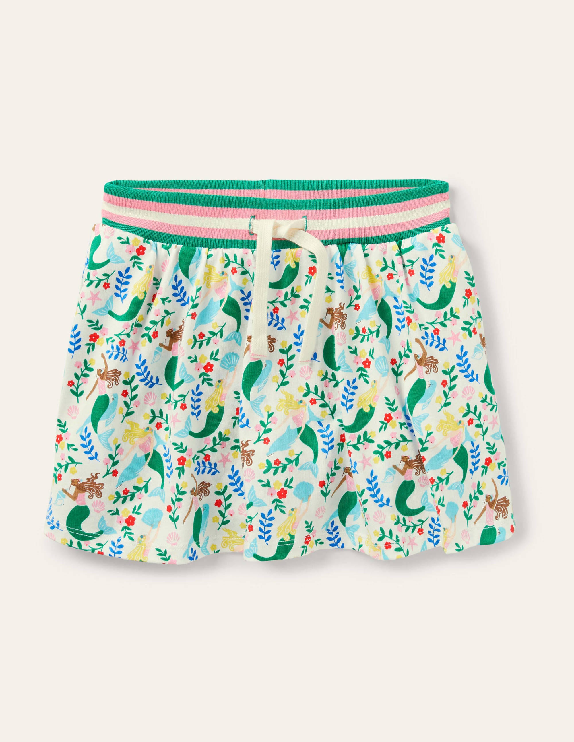 Jupe-short en jersey CRM Boden Boden, Ivory