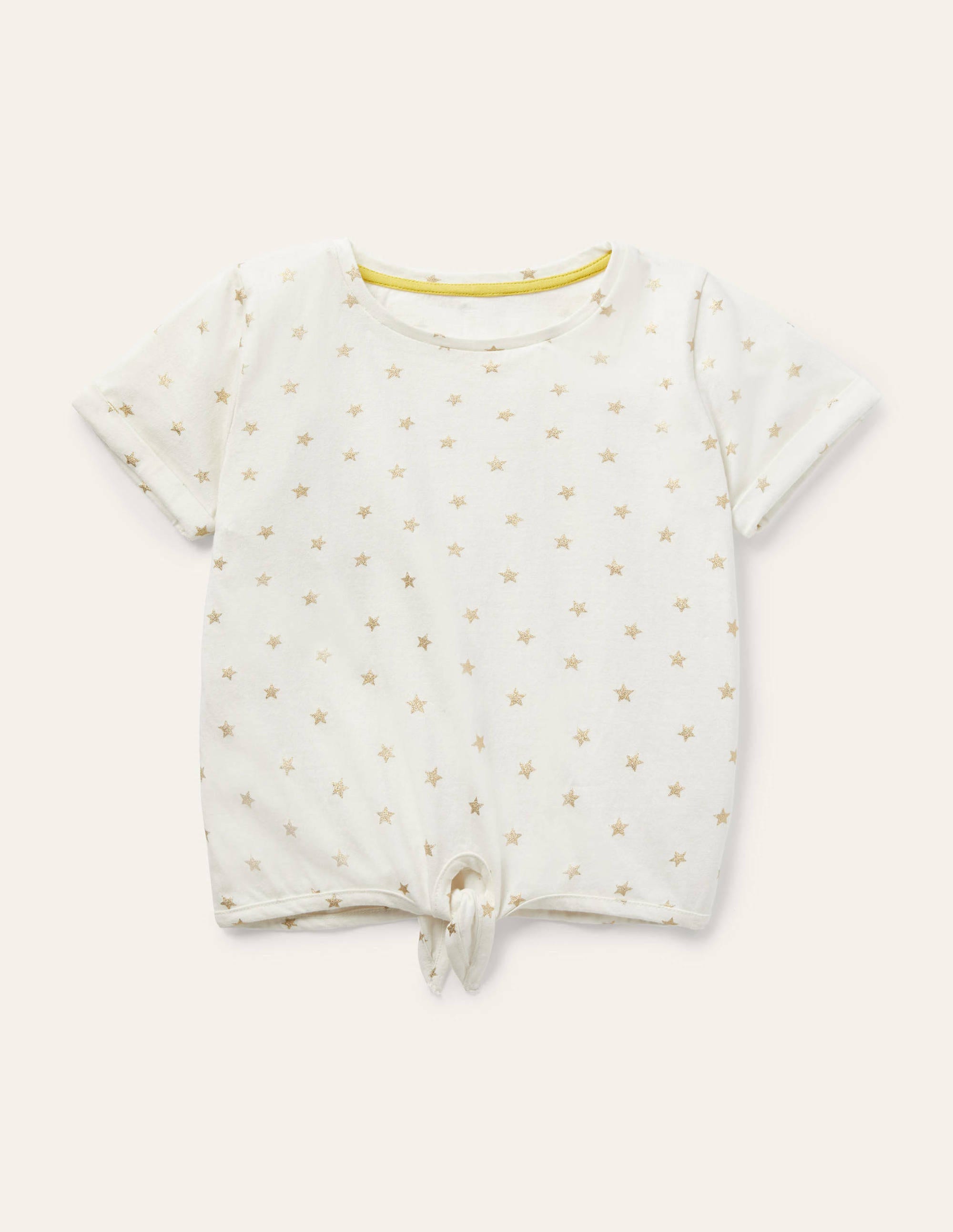 T-shirt noué sur le devant IVO Boden Boden, Ivory