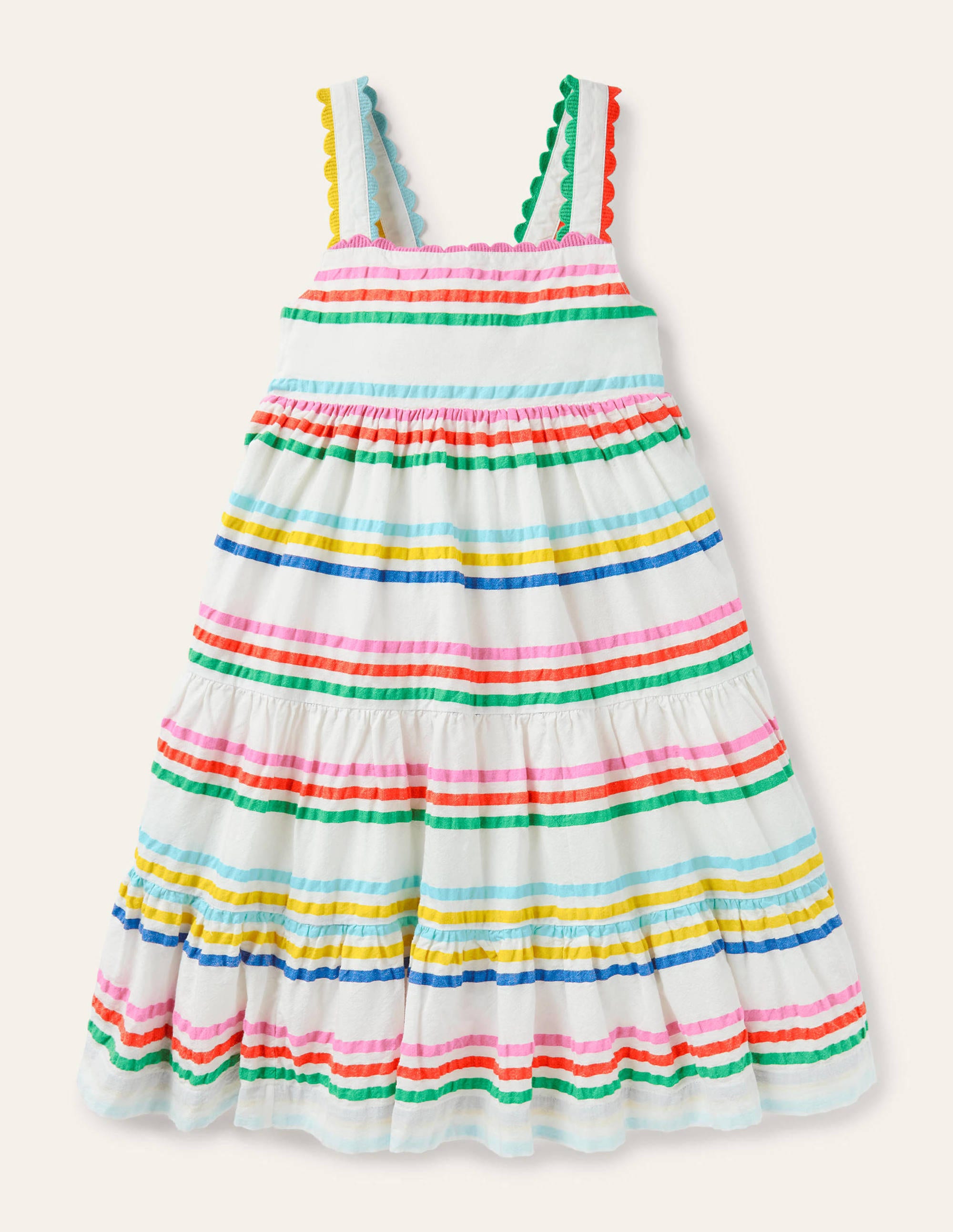 Robe virevoltante à volants arc-en-ciel MUL Boden Boden, Multi