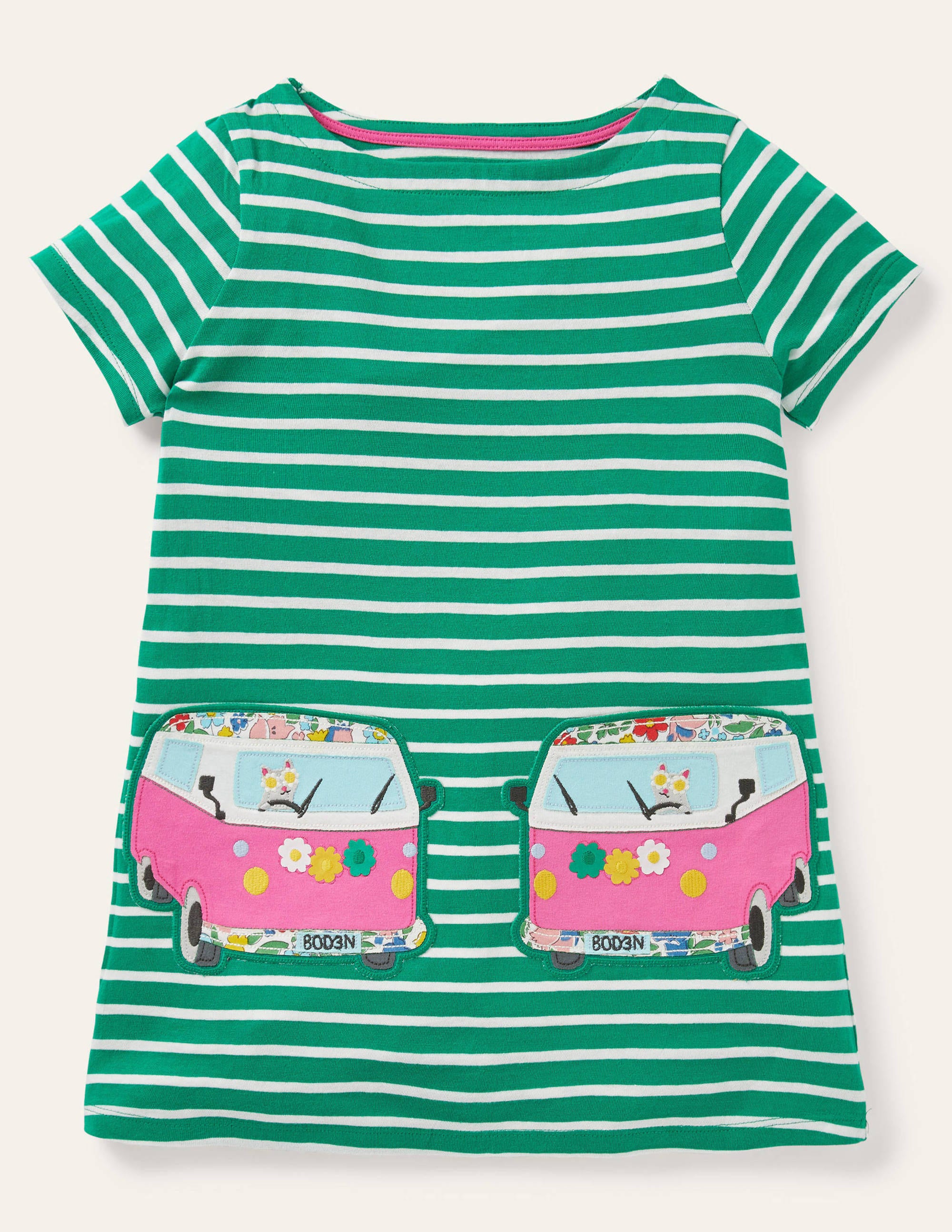 Tunique d'été avec poches à appliqués GRN Boden Boden, Green