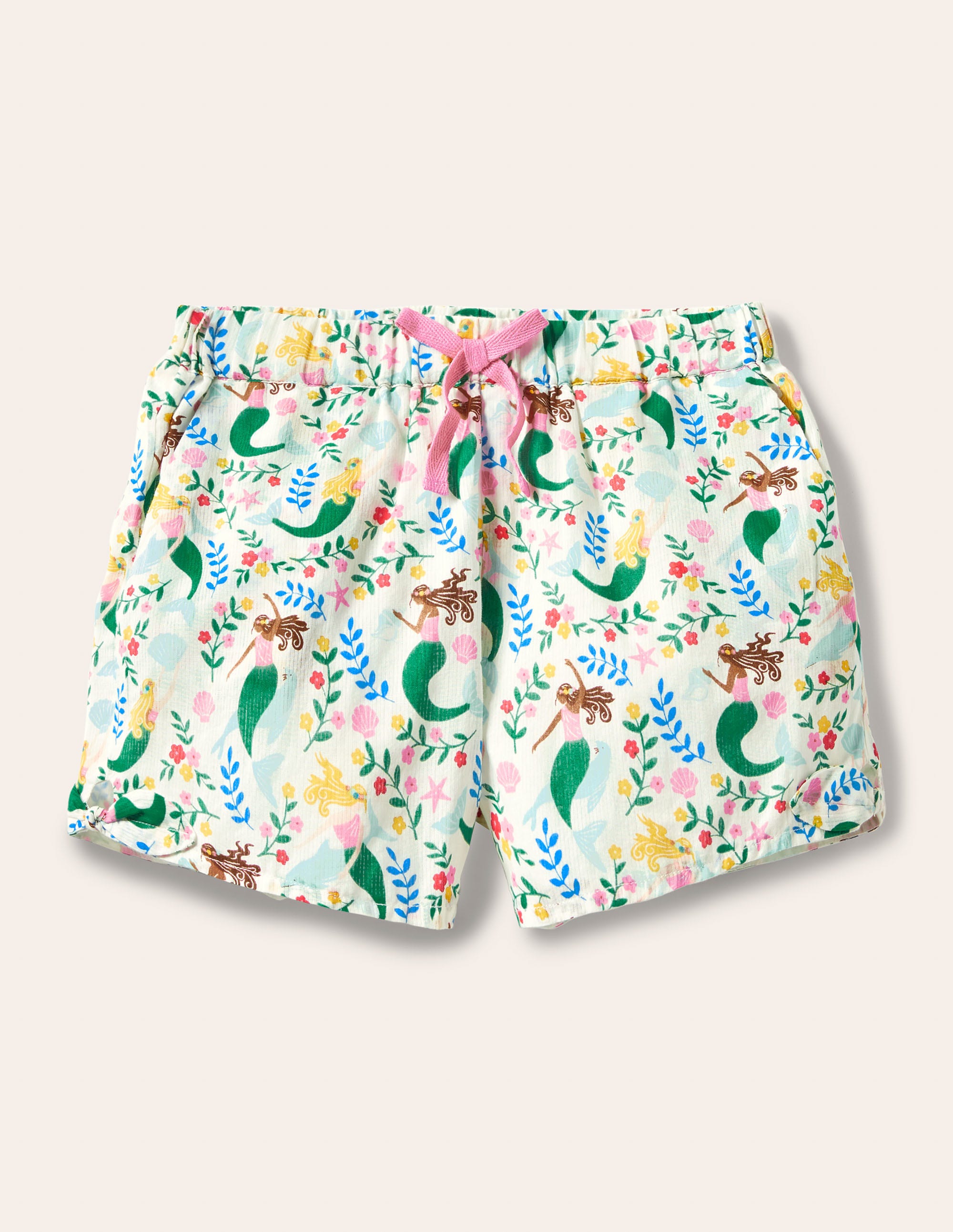 Short noué à l'ourlet IVO Boden Boden, Ivory