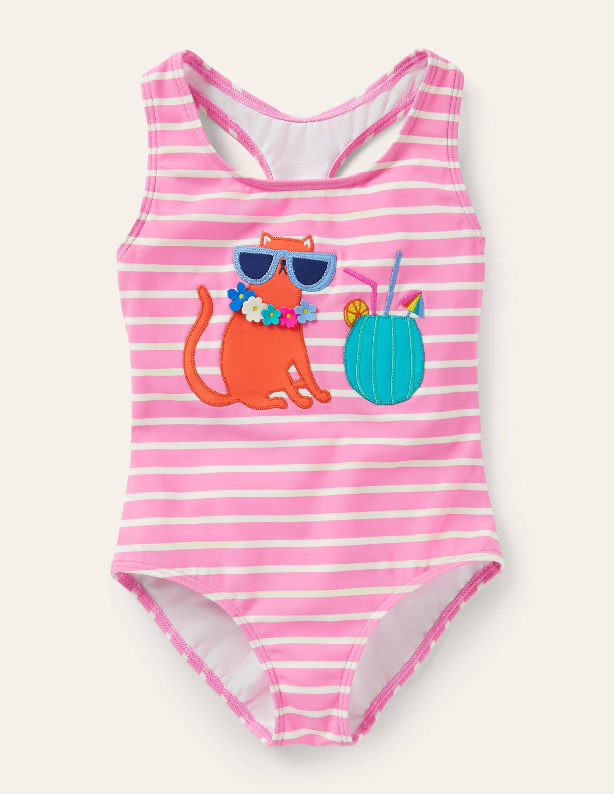 Maillot de bain à dos nageur avec logo PNK Boden Boden, Pink