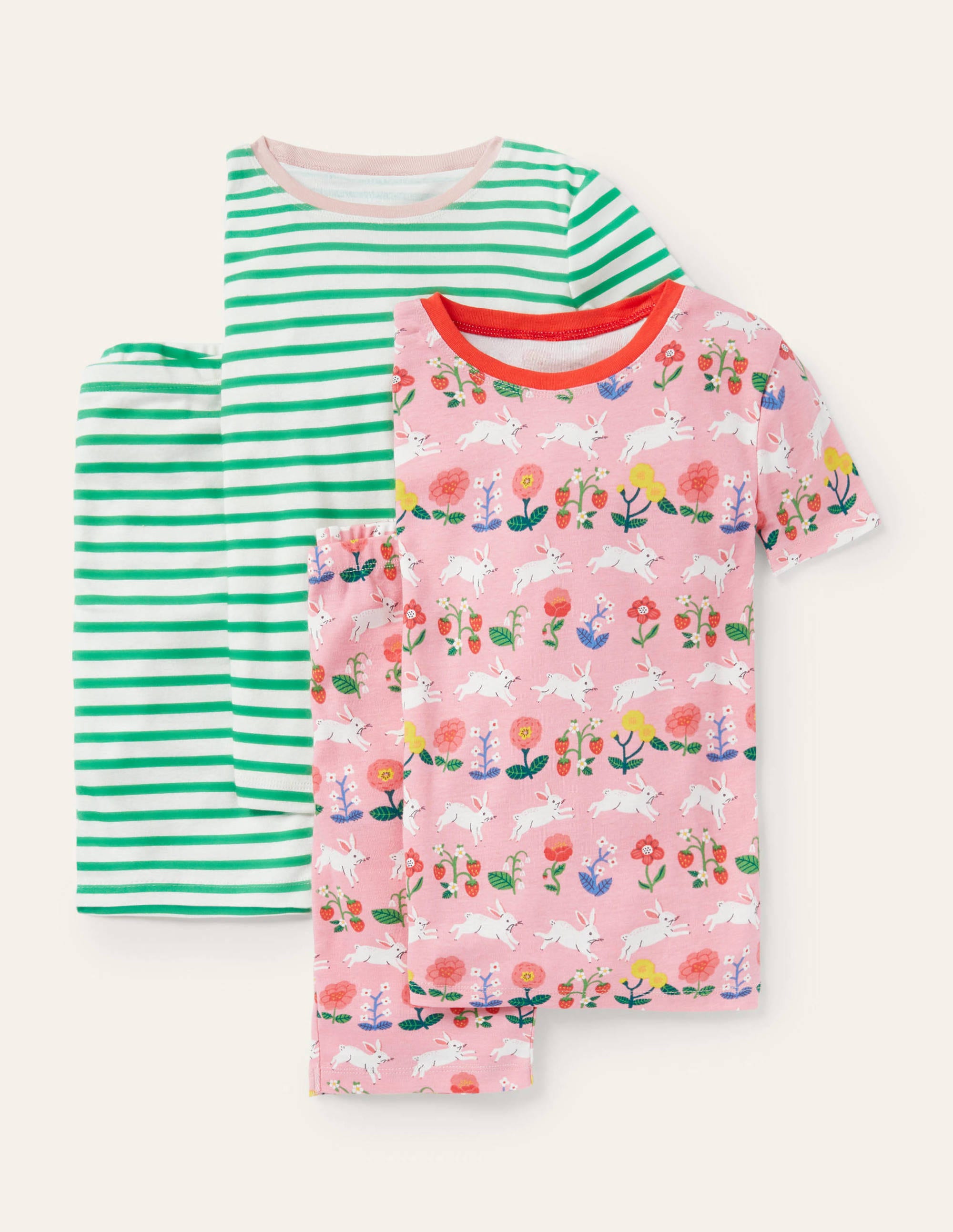 2 pyjamas courts douillets PNK Fille Boden, Pink