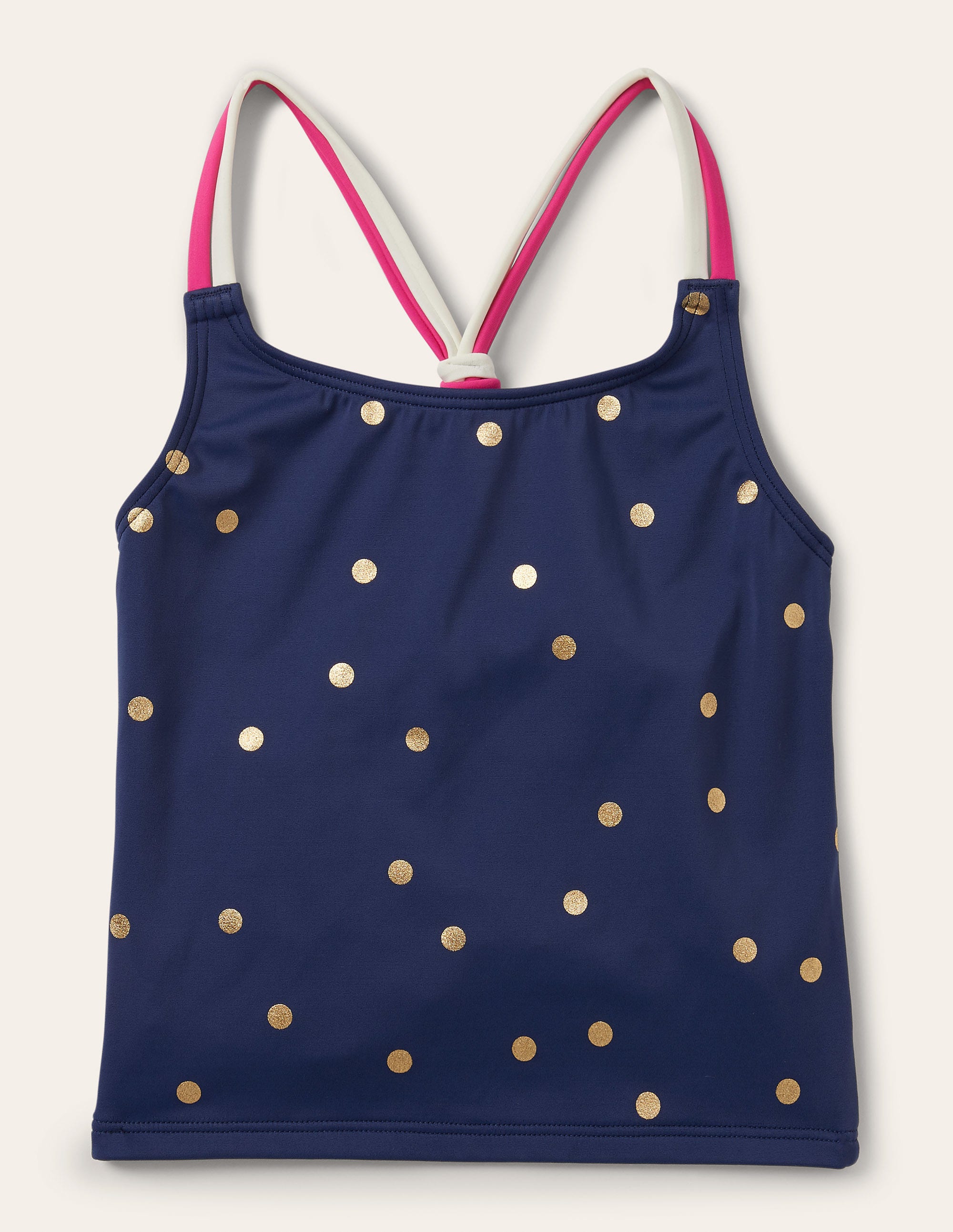 Patterned Tankini Top NAV Fille Boden, Bleu
