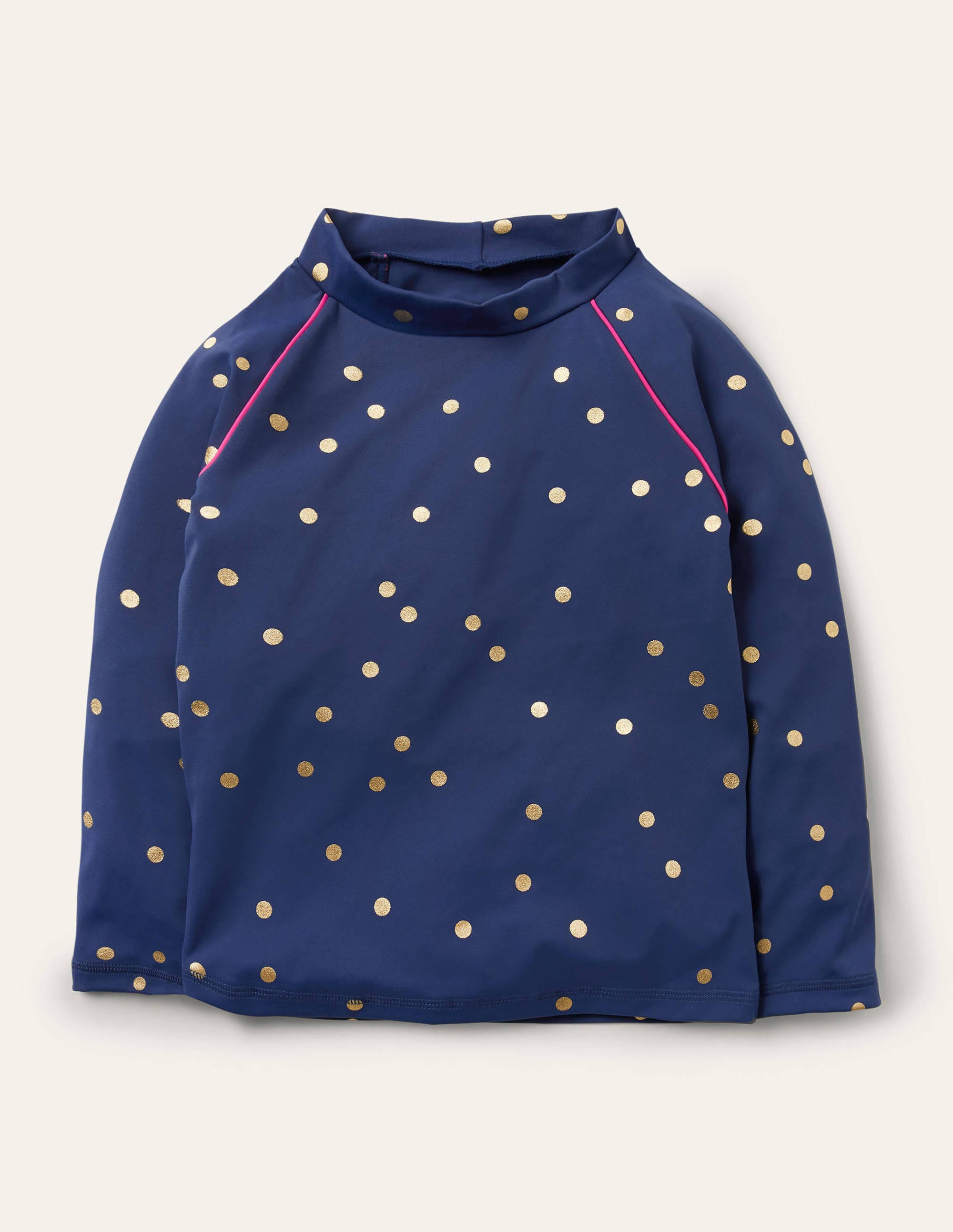 Long-sleeved Rash Vest NAV Fille Boden, Bleu