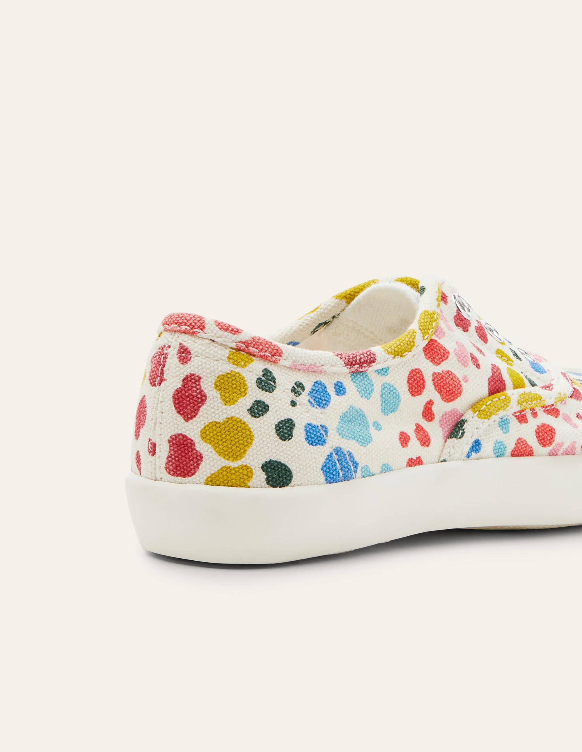 Laceless Canvas Plimsolls Multi Leopard Boden AU