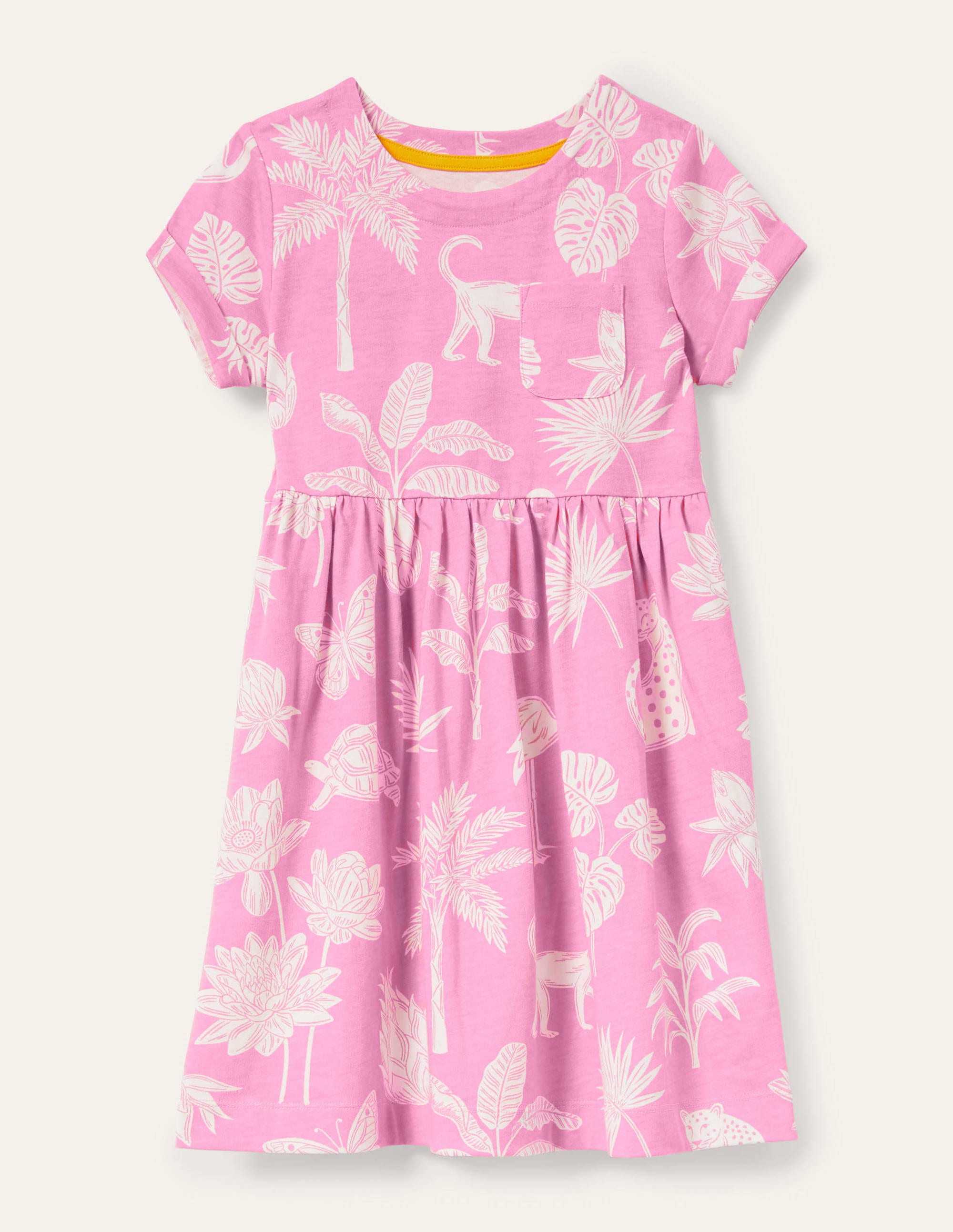 Robe fun en jersey PPK Boden Boden, Fauve