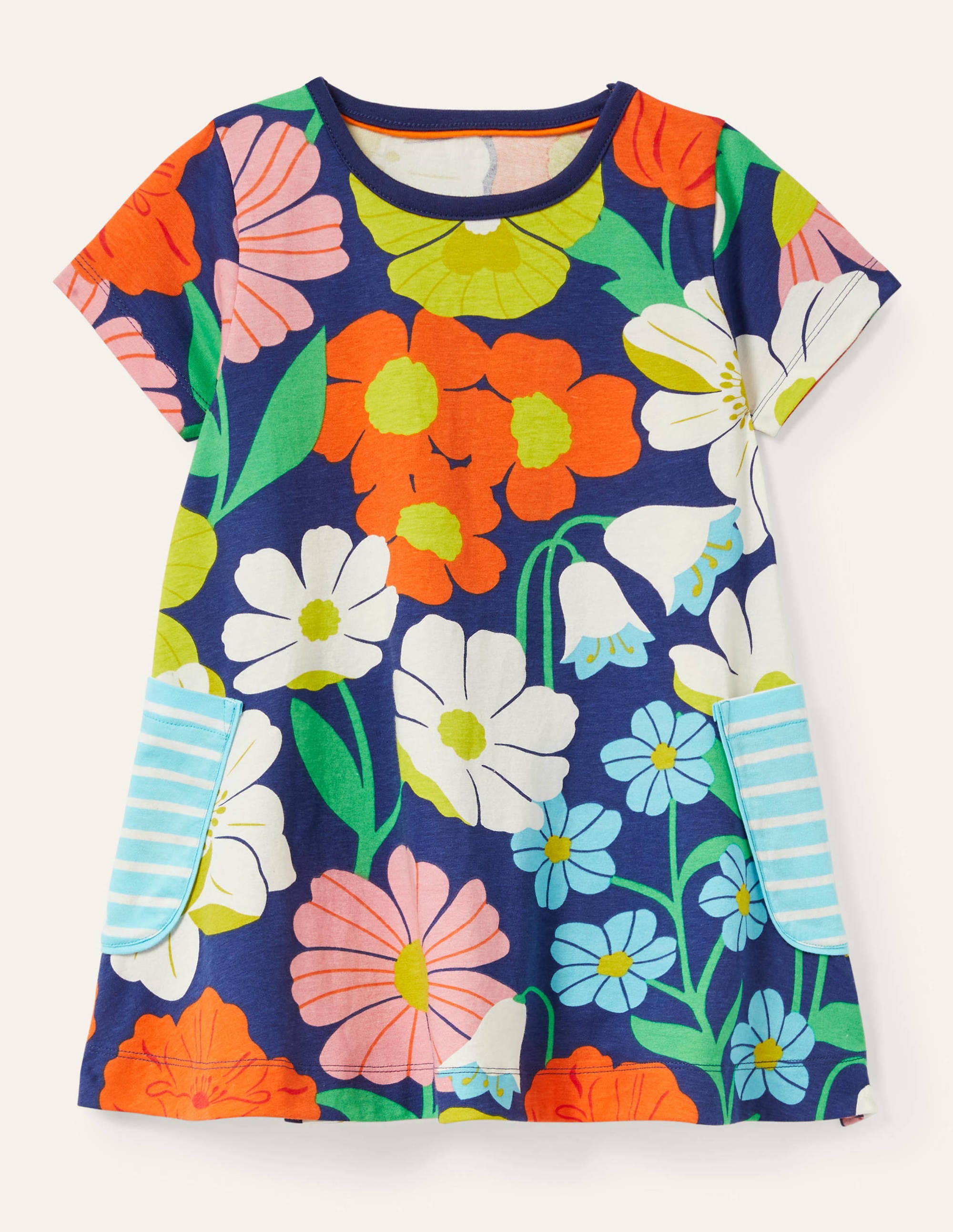 Short-sleeved Printed Tunic - Multi Fabulous Floral | Boden US