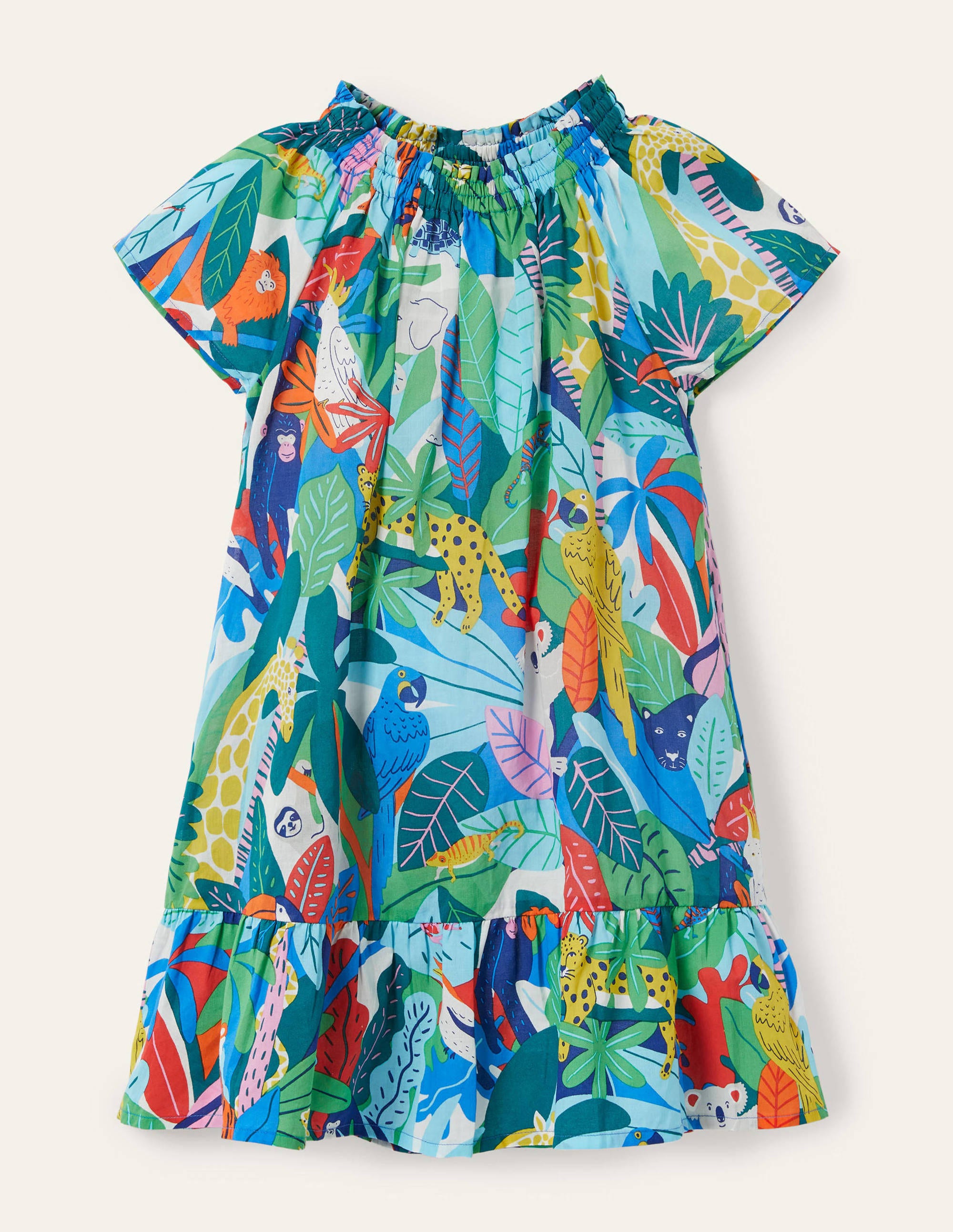 Caftan imprimé à smocks MLT Boden Boden, Multi