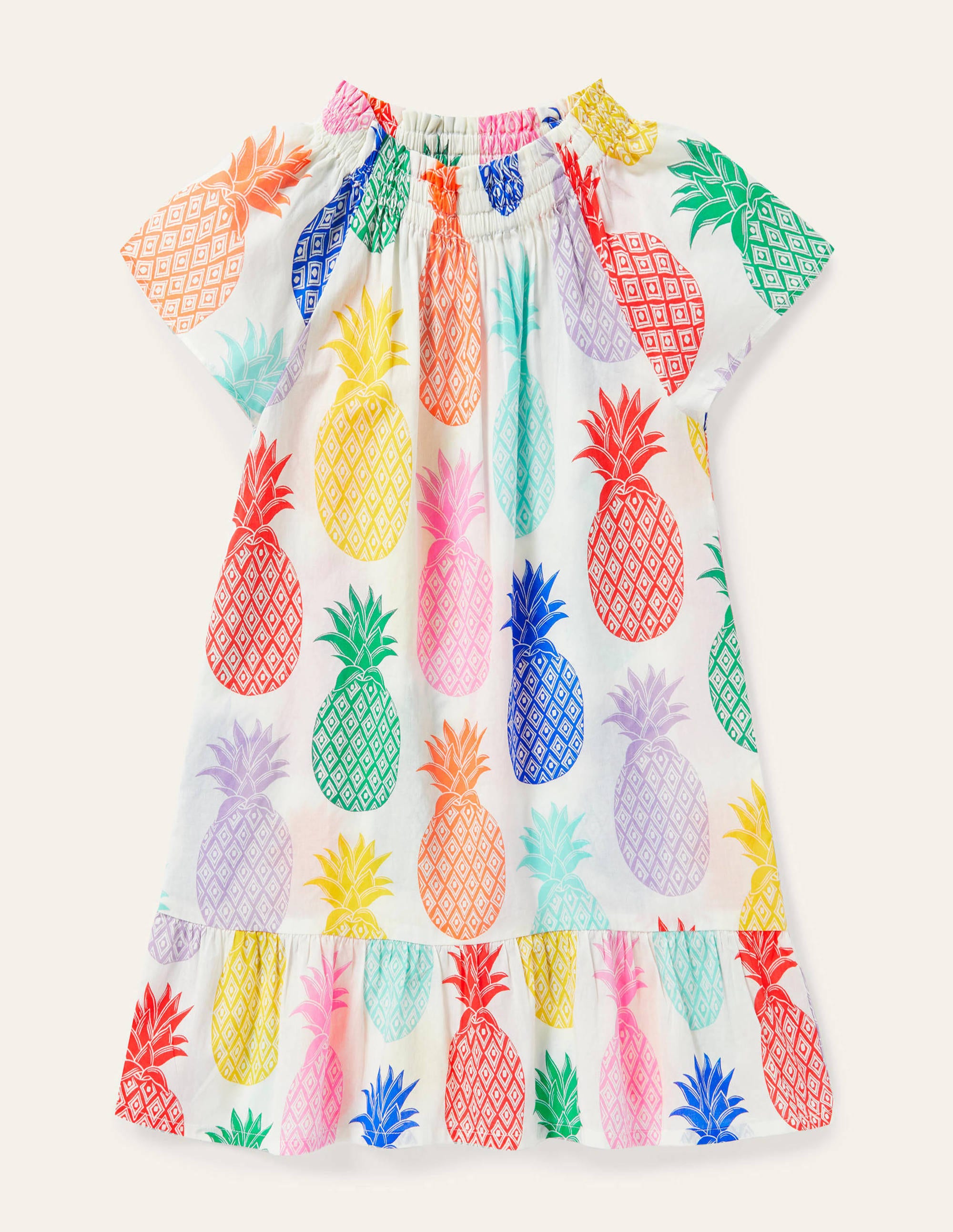 Caftan imprimé à smocks MUL Boden Boden, Multi