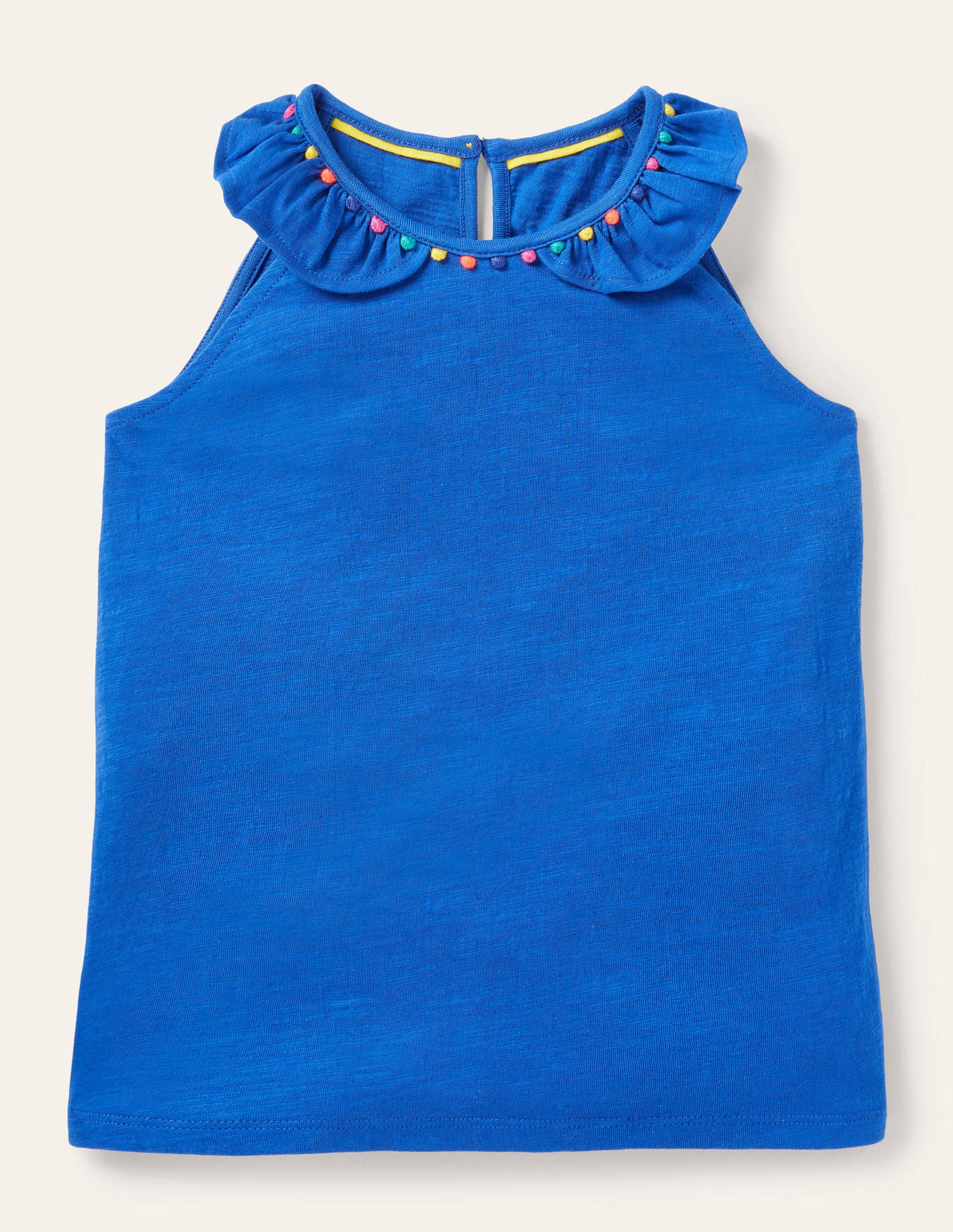 Débardeur Charlie en jersey à pompons BLU Boden Boden, Blue