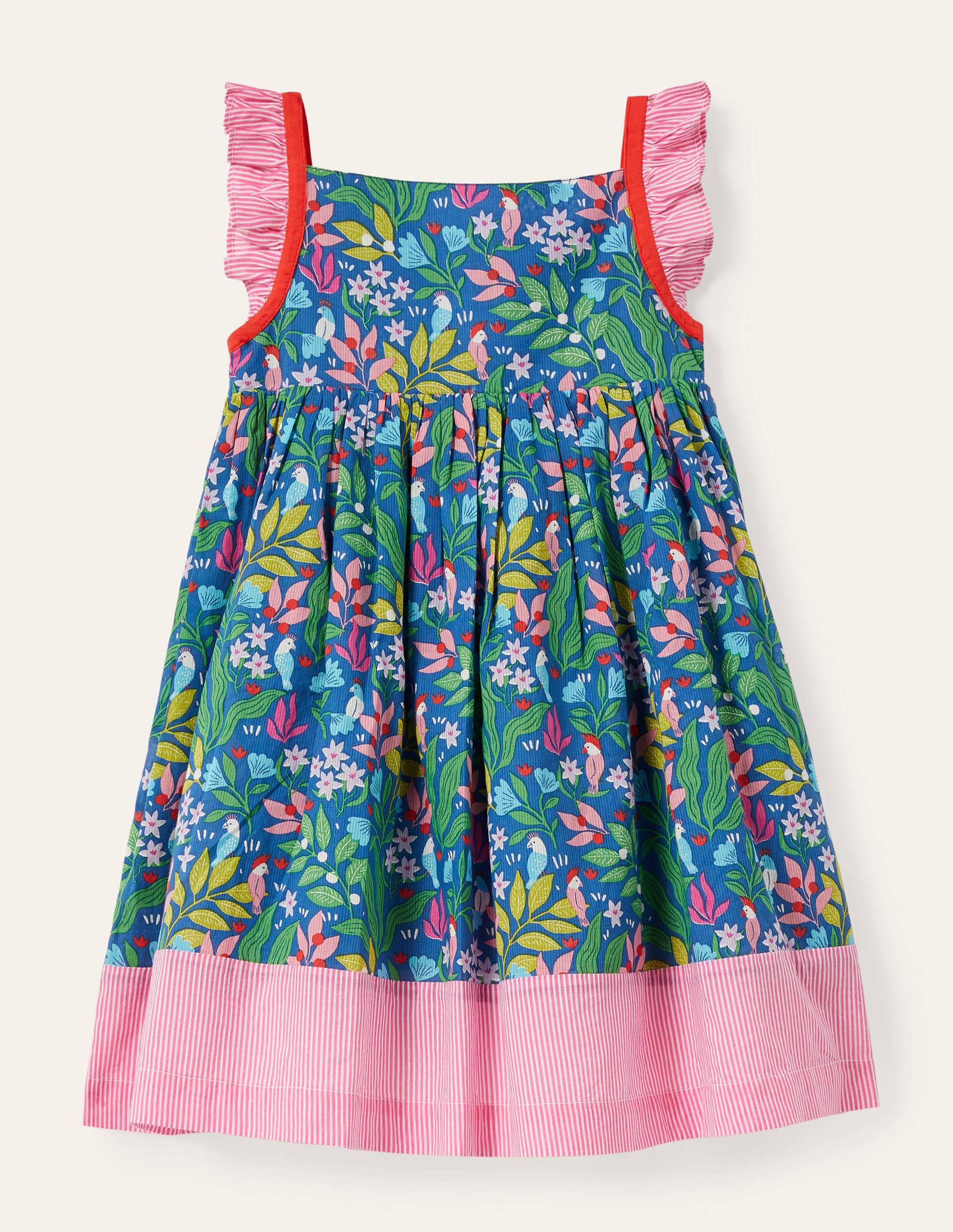 Robe à bretelles volantée BLU Boden Boden, Blue