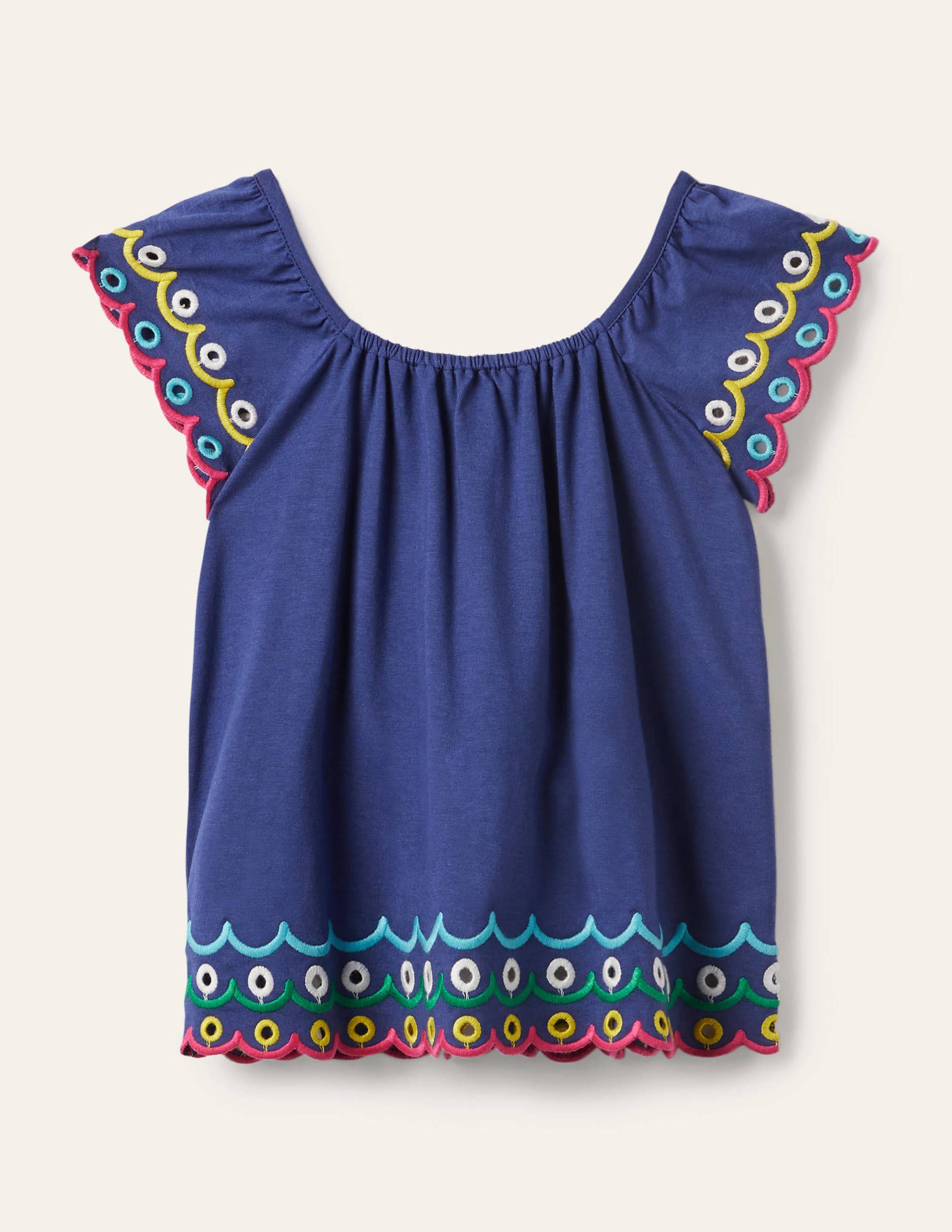 Top à détail festonné BLU Boden Boden, Blue