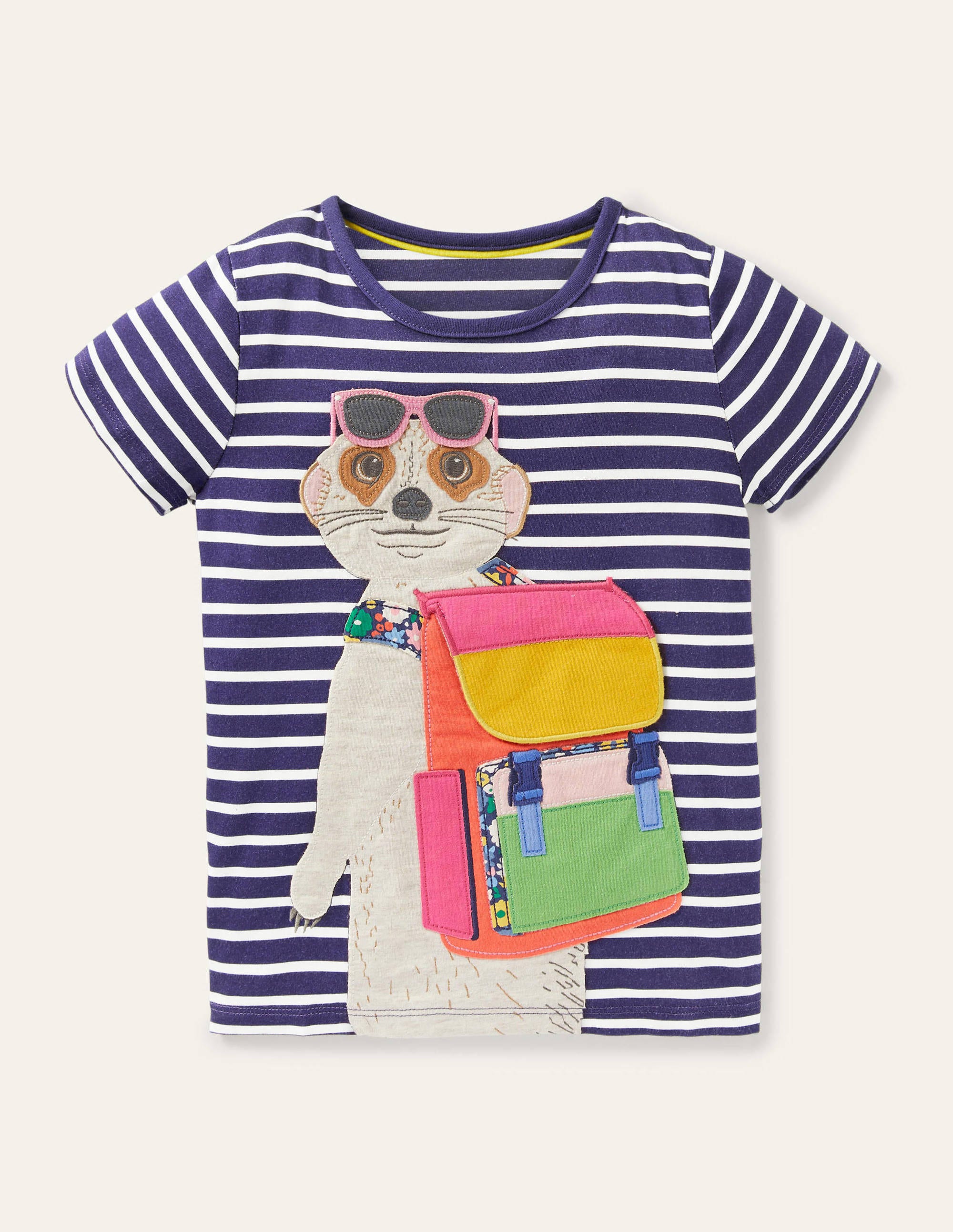 T-shirt explorateur avec rabat à soulever BLU Boden Boden, Navy