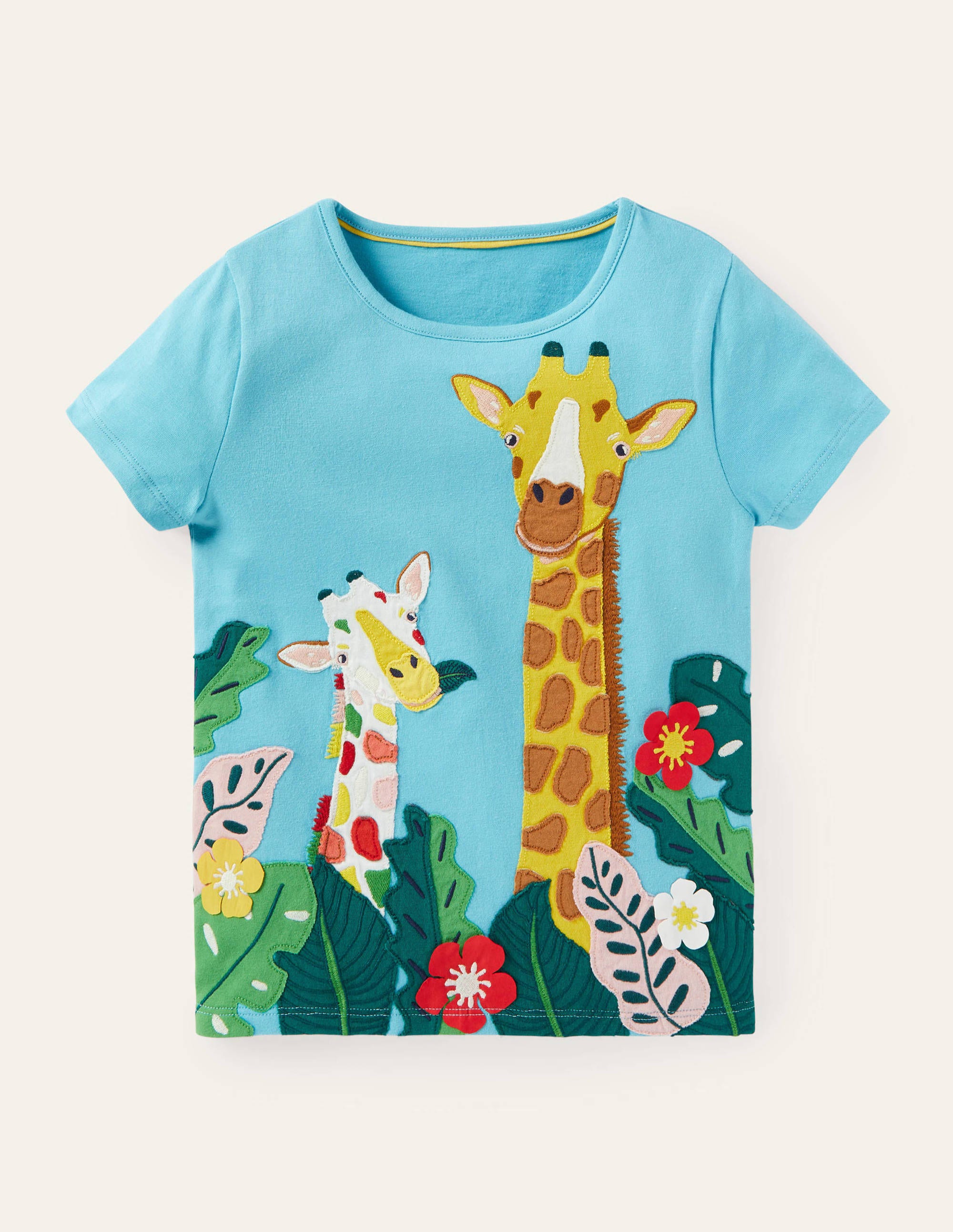 T-shirt à appliqué safari BLU Boden Boden, Blue