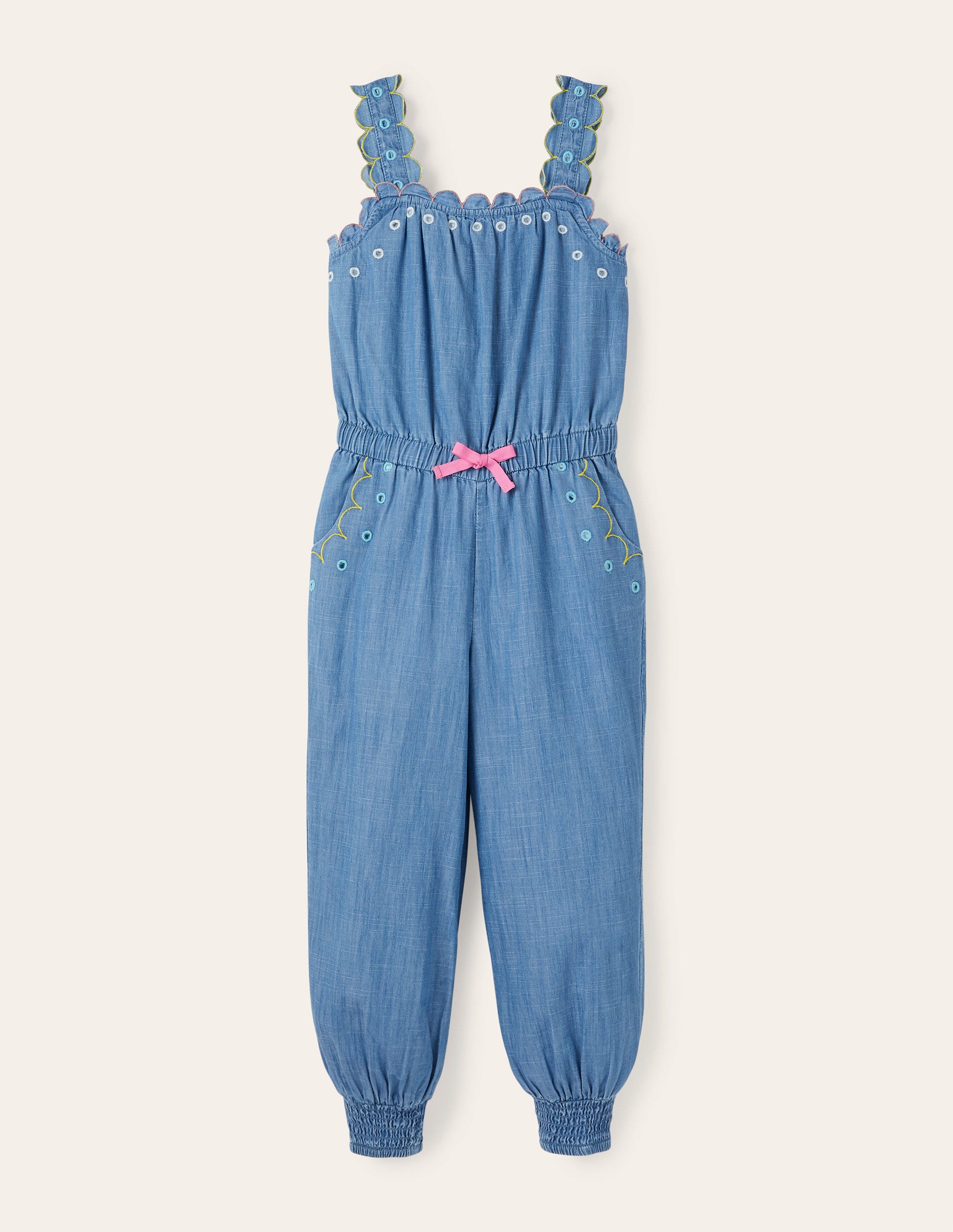 Salopette festonnée BLU Boden Boden, Chambray