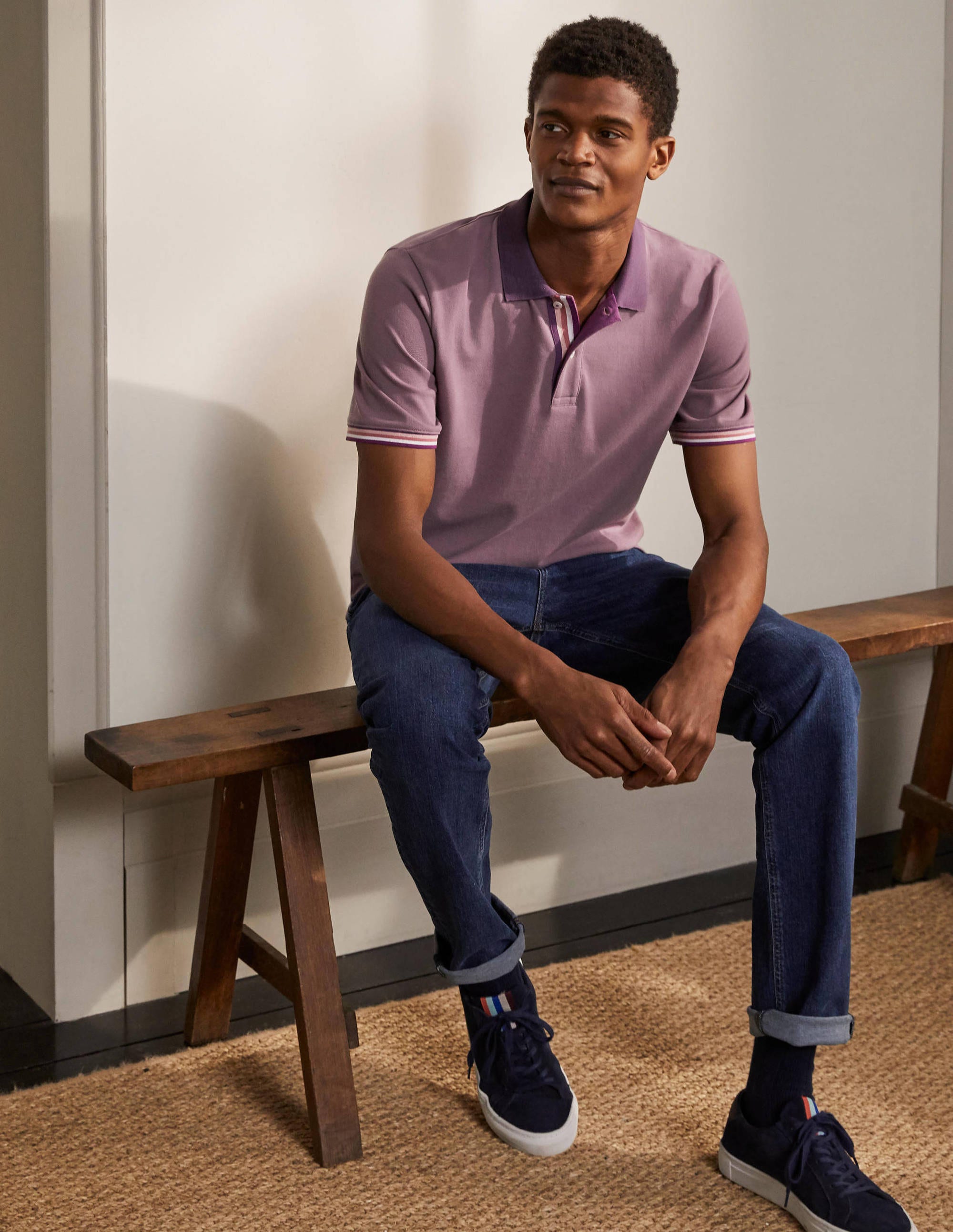 Polo en piqué LAV Boden Boden, Dusky Mauve