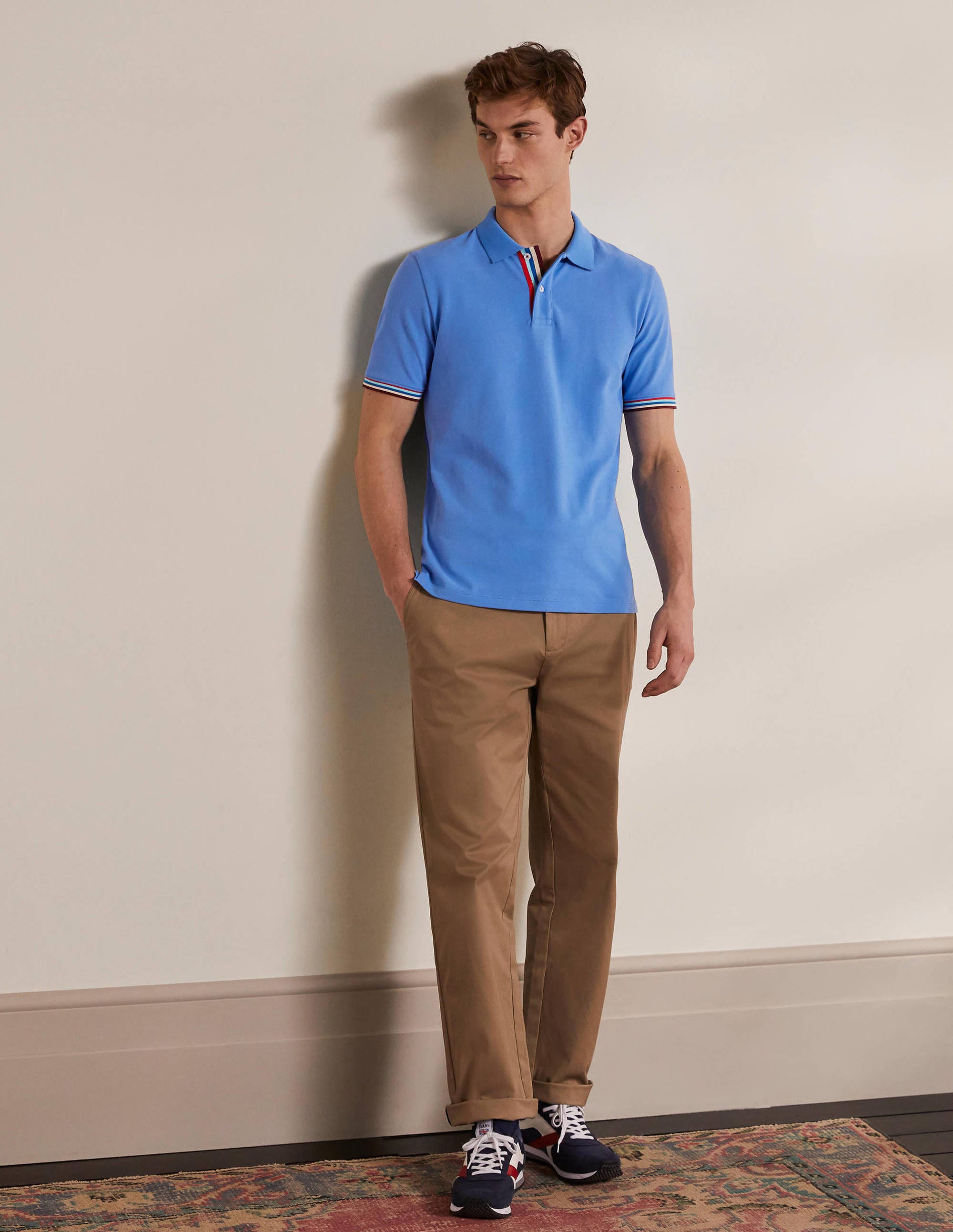 Polo en piqué PBL Boden Boden, Bleu littoral
