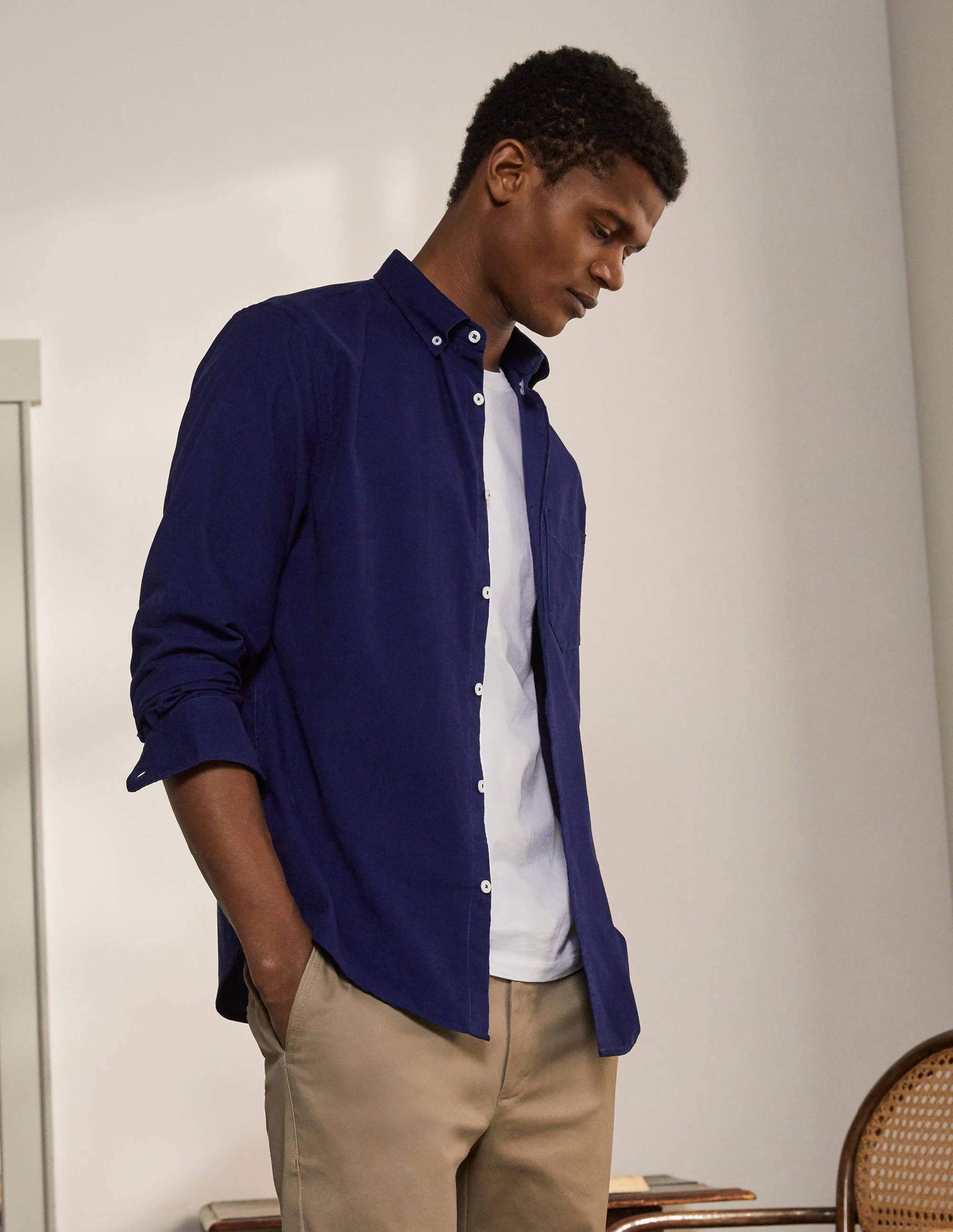 Chemise en velours côtelé LBL Boden Boden, Space Blue