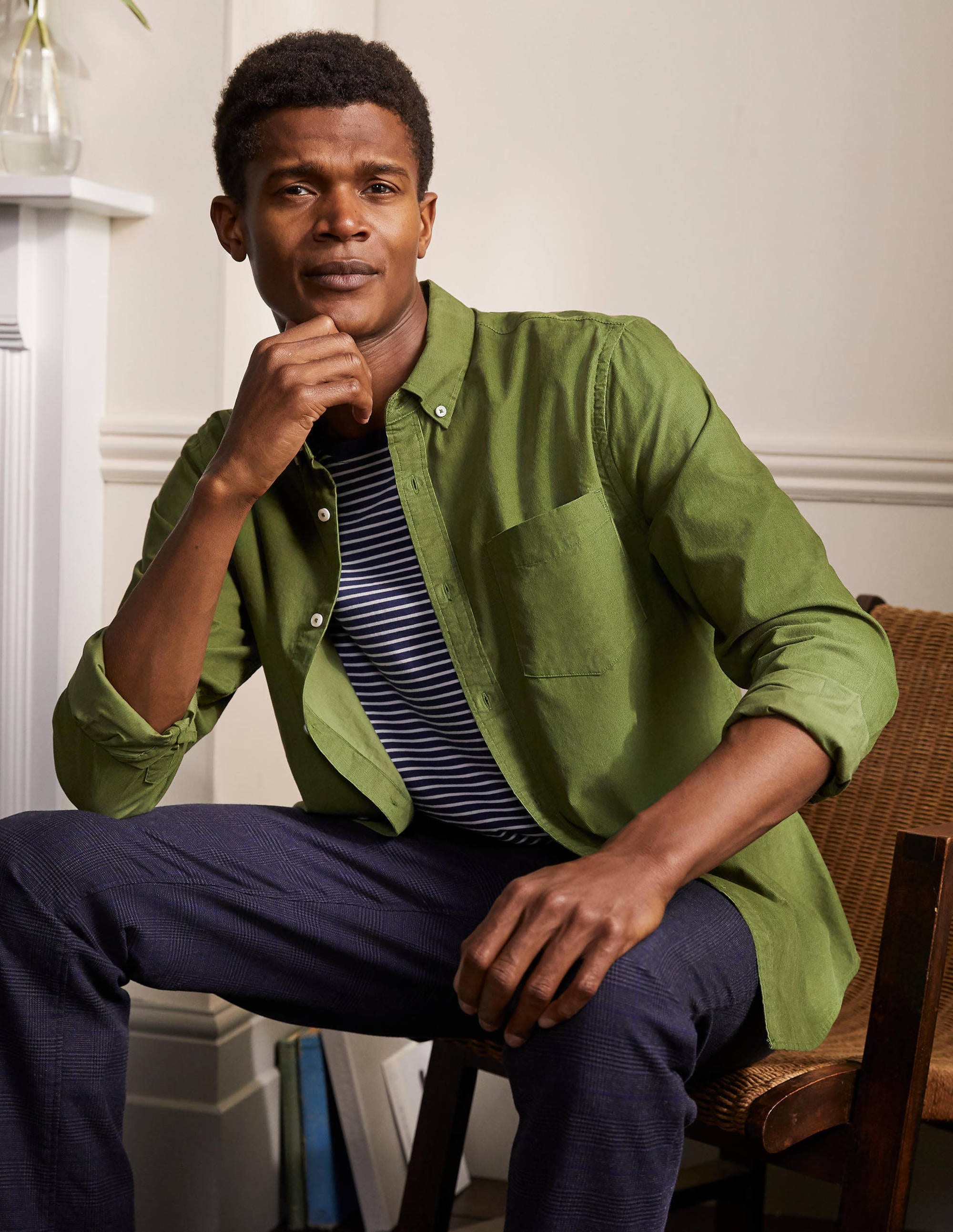Chemise en velours côtelé MGR Boden Boden, Grass Green
