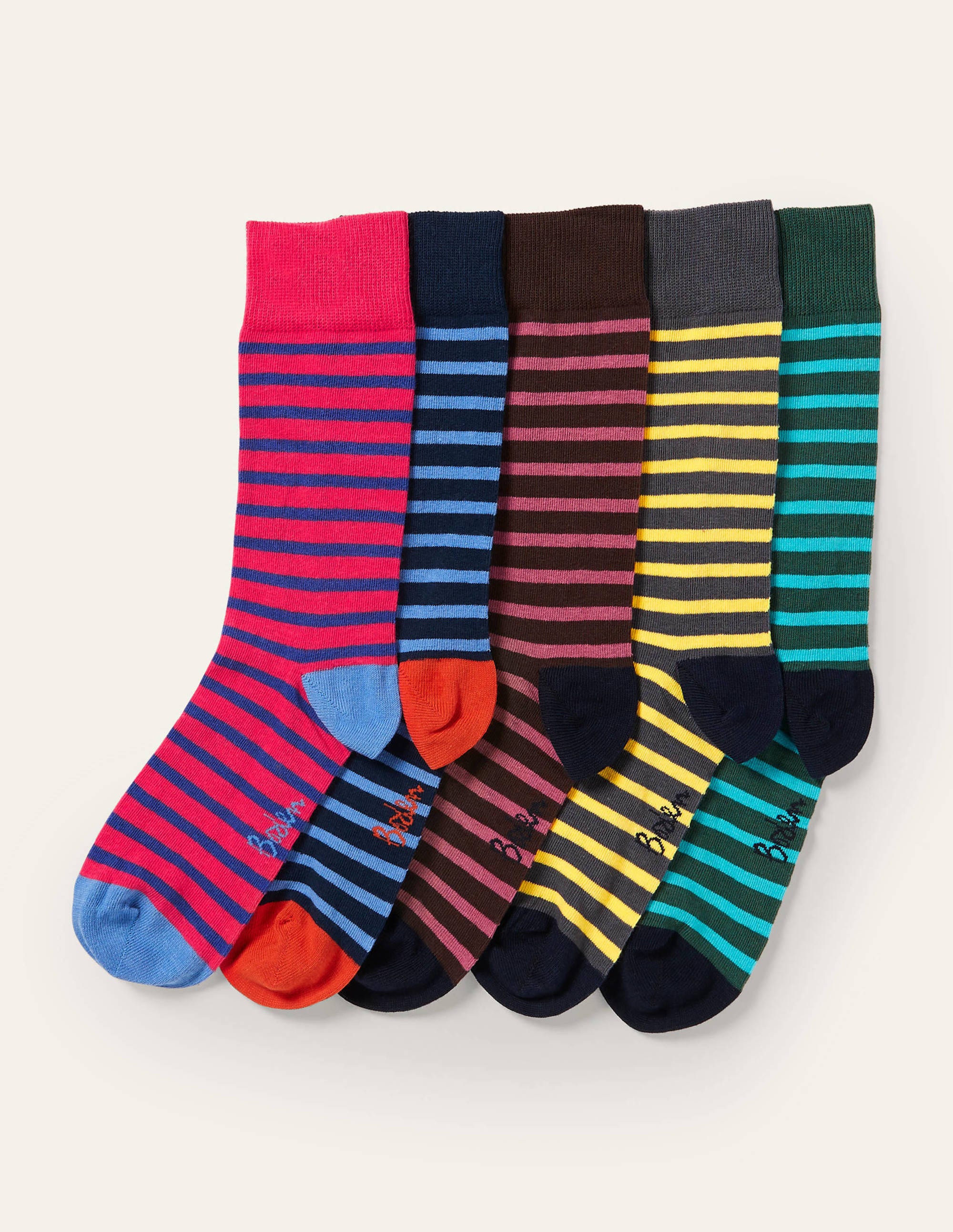 5 Pack Favourite Socks STP Homme Boden, Multi