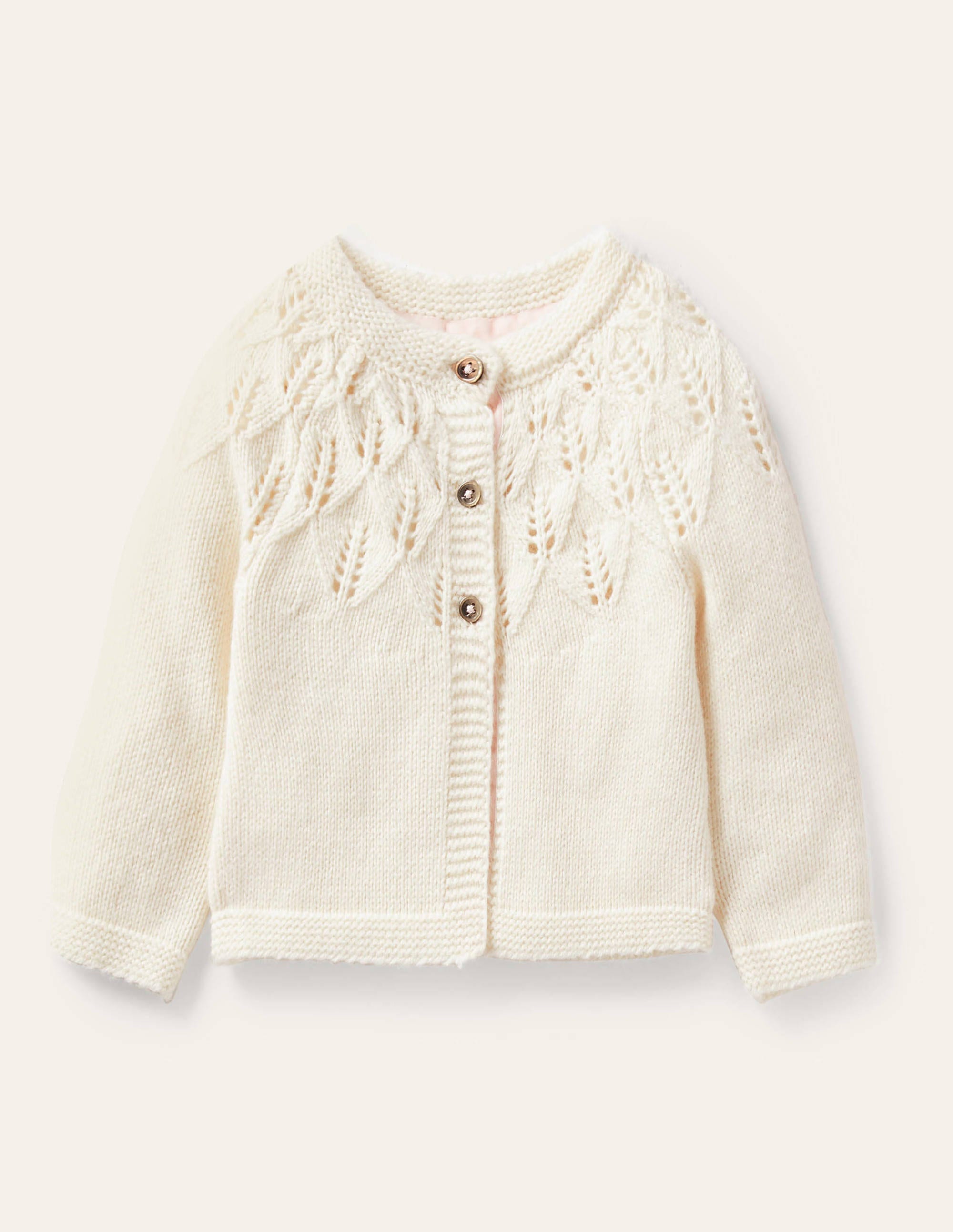 Cardigan texturé pour tous les jours ECR Bébé Boden, Écru chiné