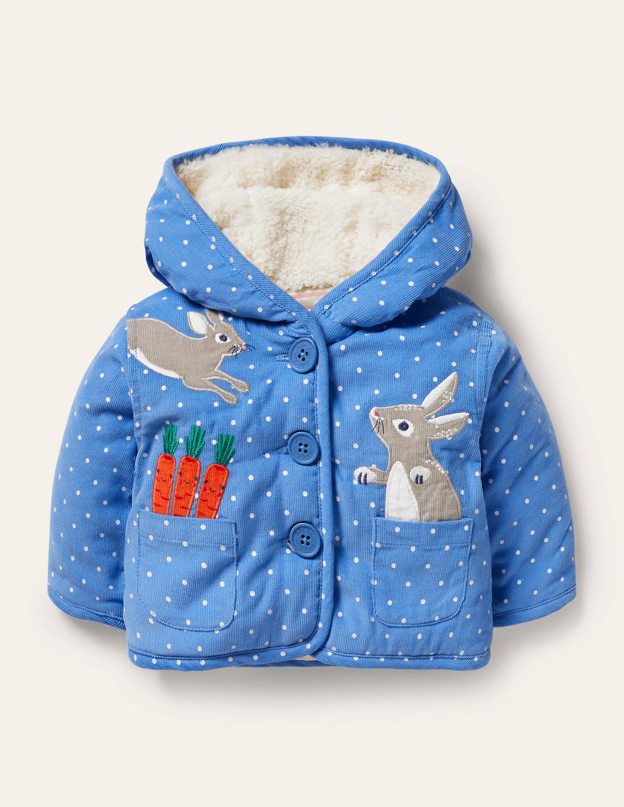 Veste en velours côtelé BLU Bébé Boden, Bleu