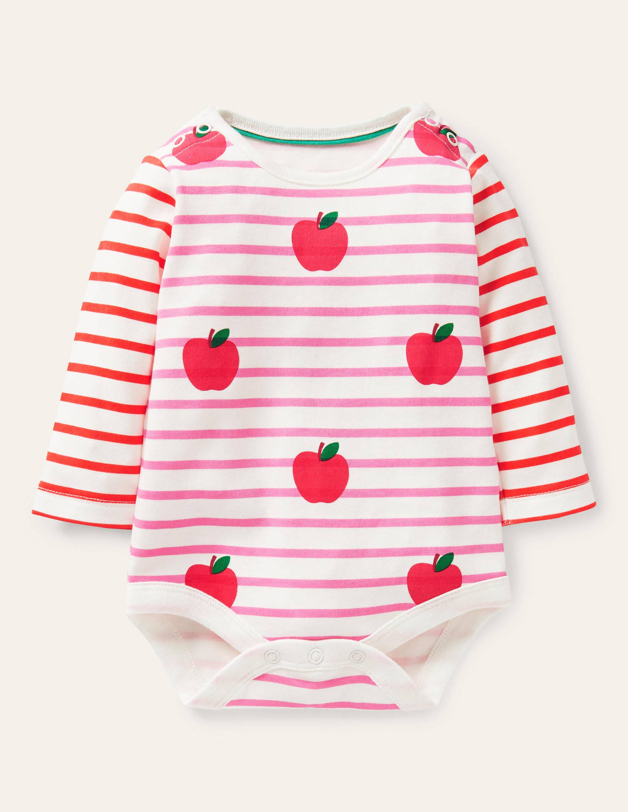 Body façon marinière PNK Bébé Boden, Pink