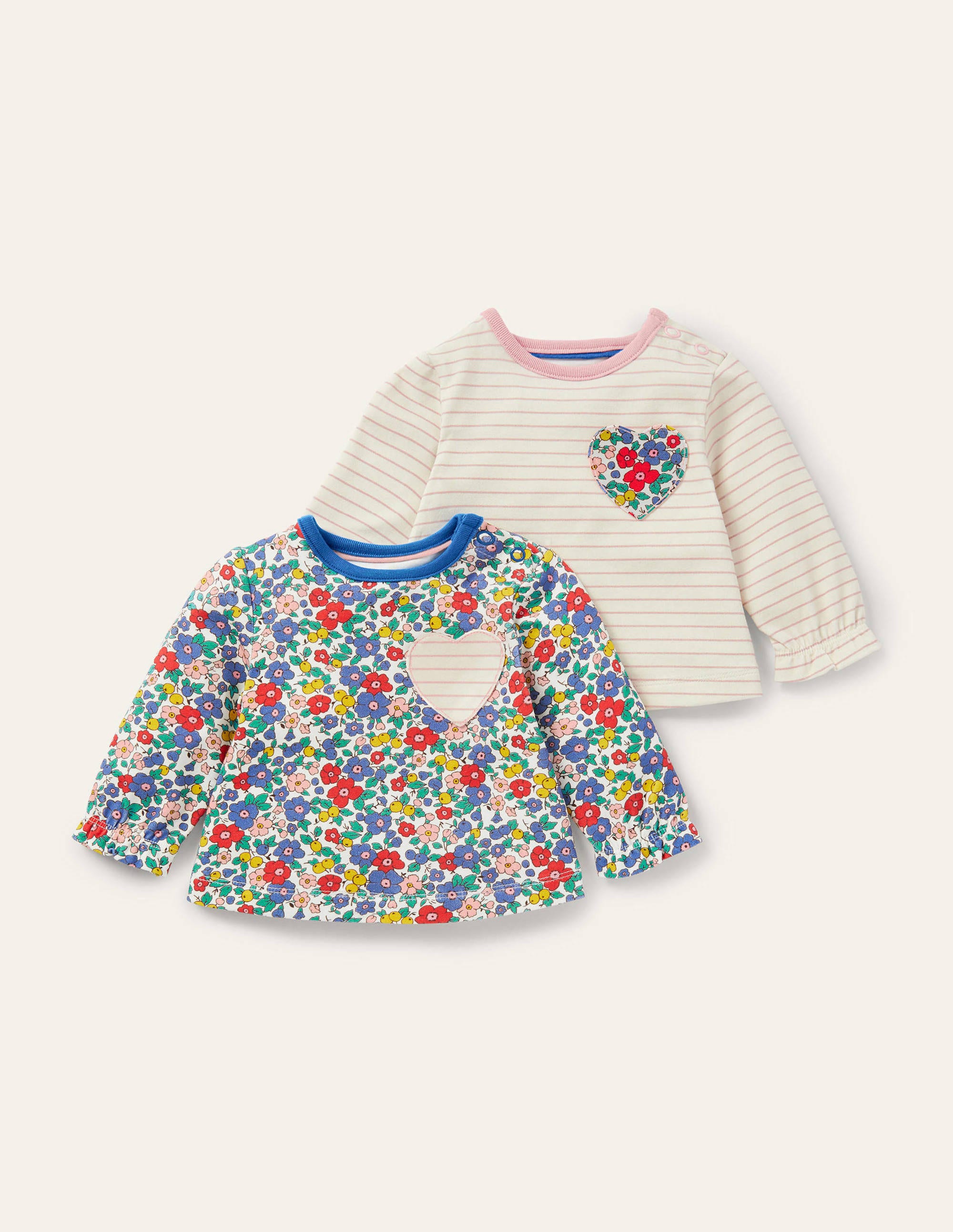Twin Pack T-Shirts MUL Bébé Boden, Multi
