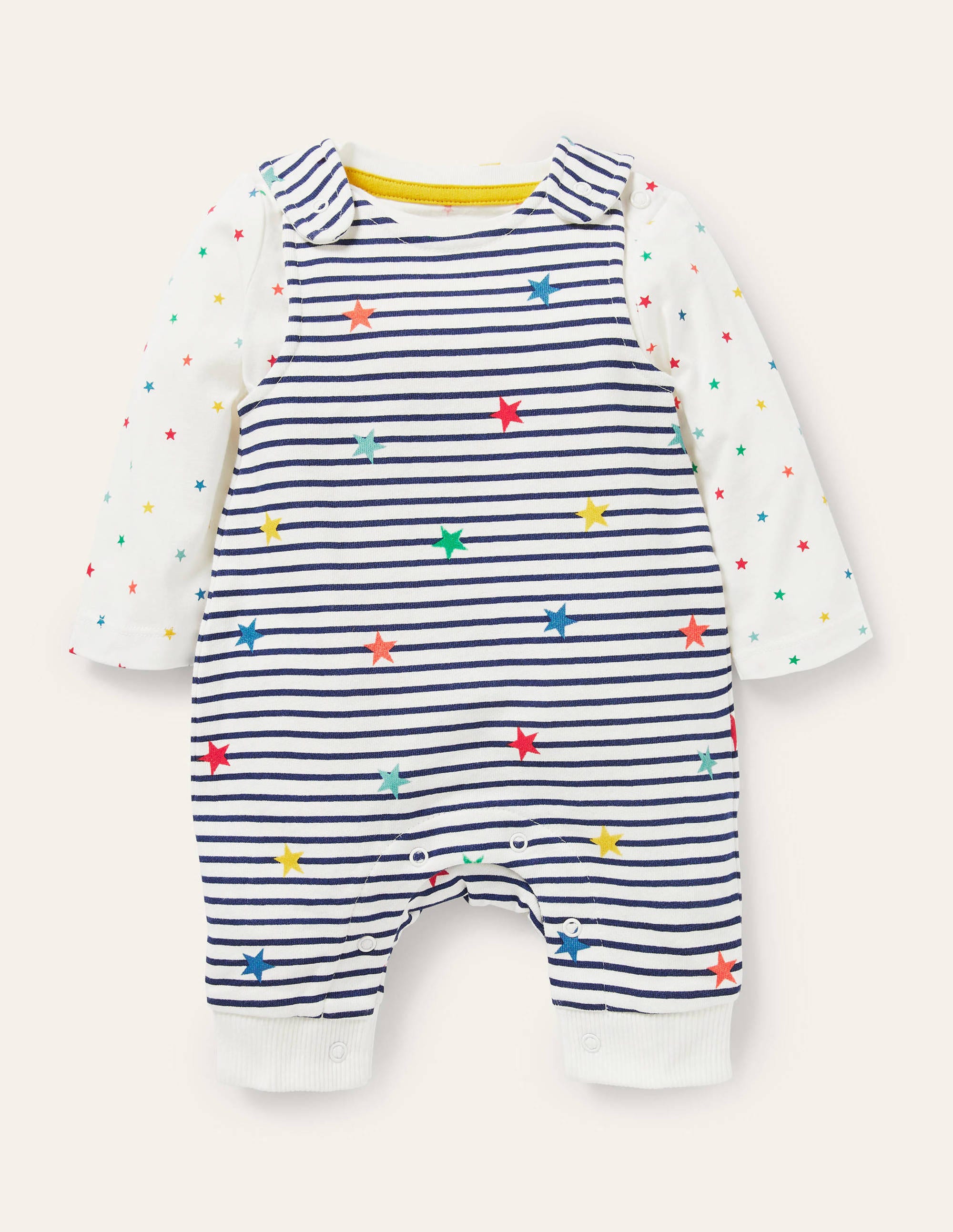Ensemble bio avec salopette MUL Bébé Boden, Multi