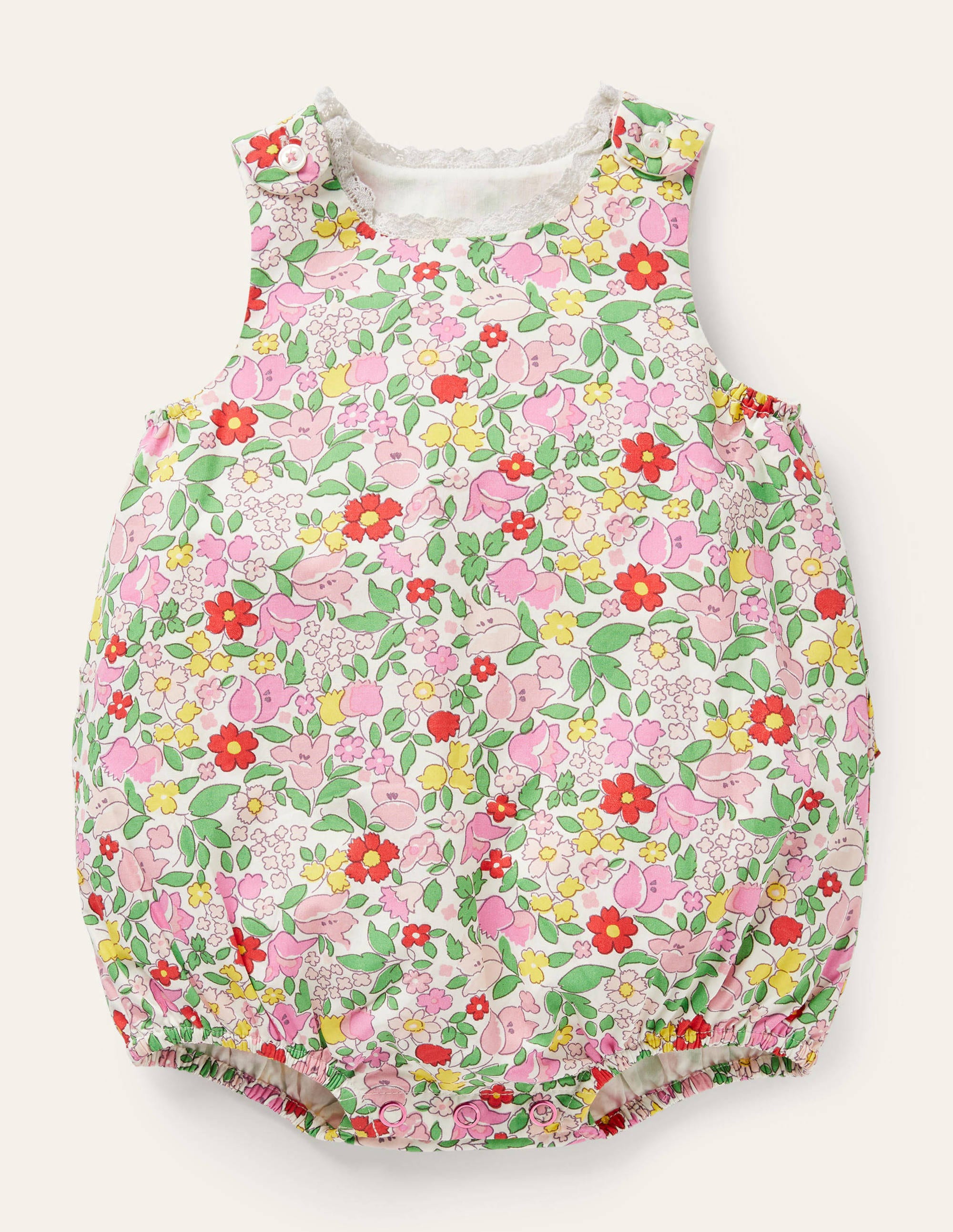Barboteuse tissée à volants MUL Bébé Boden, Vintage