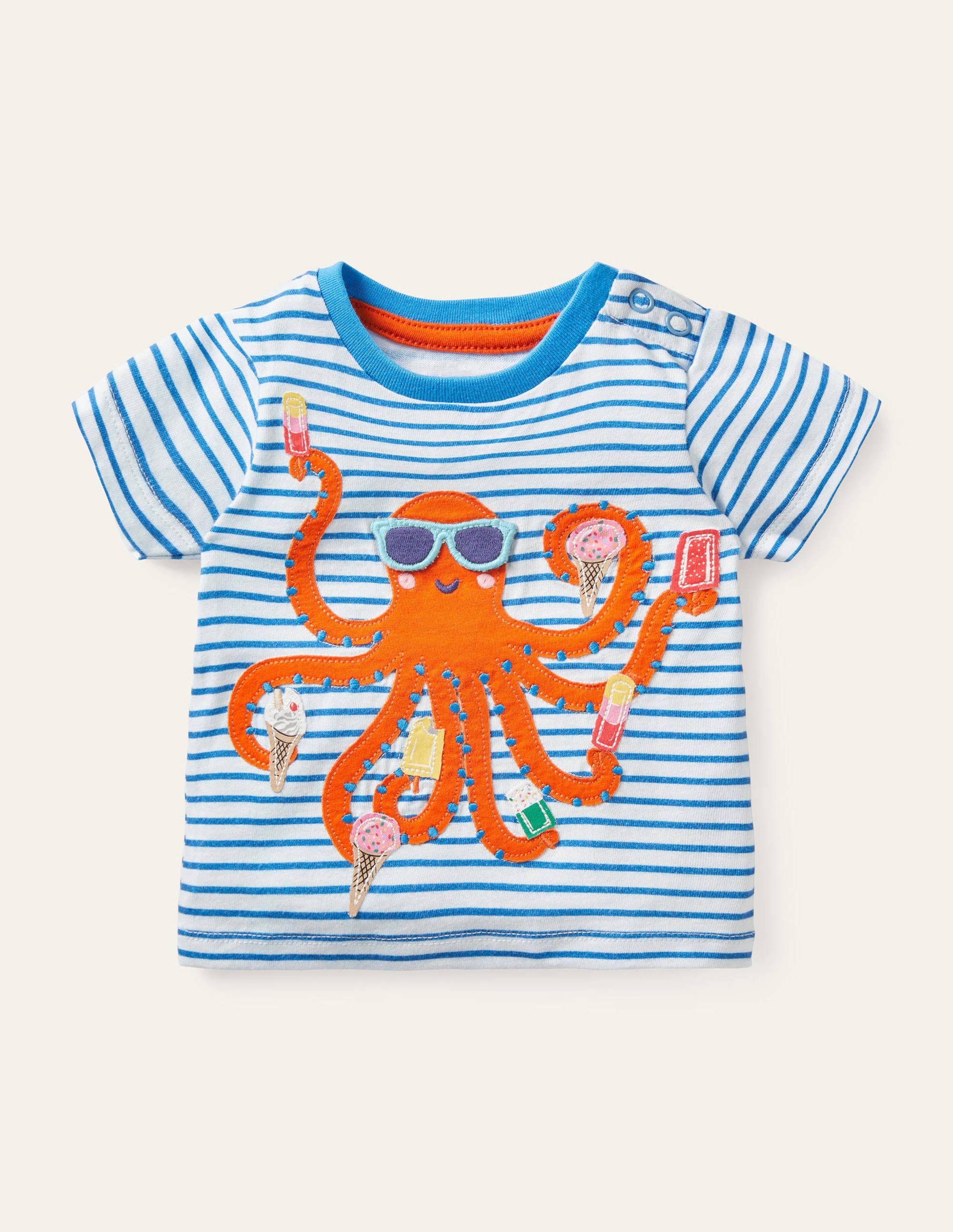 T-shirt avec rabat à motif aventures animalières MUL Bébé Boden, Multi