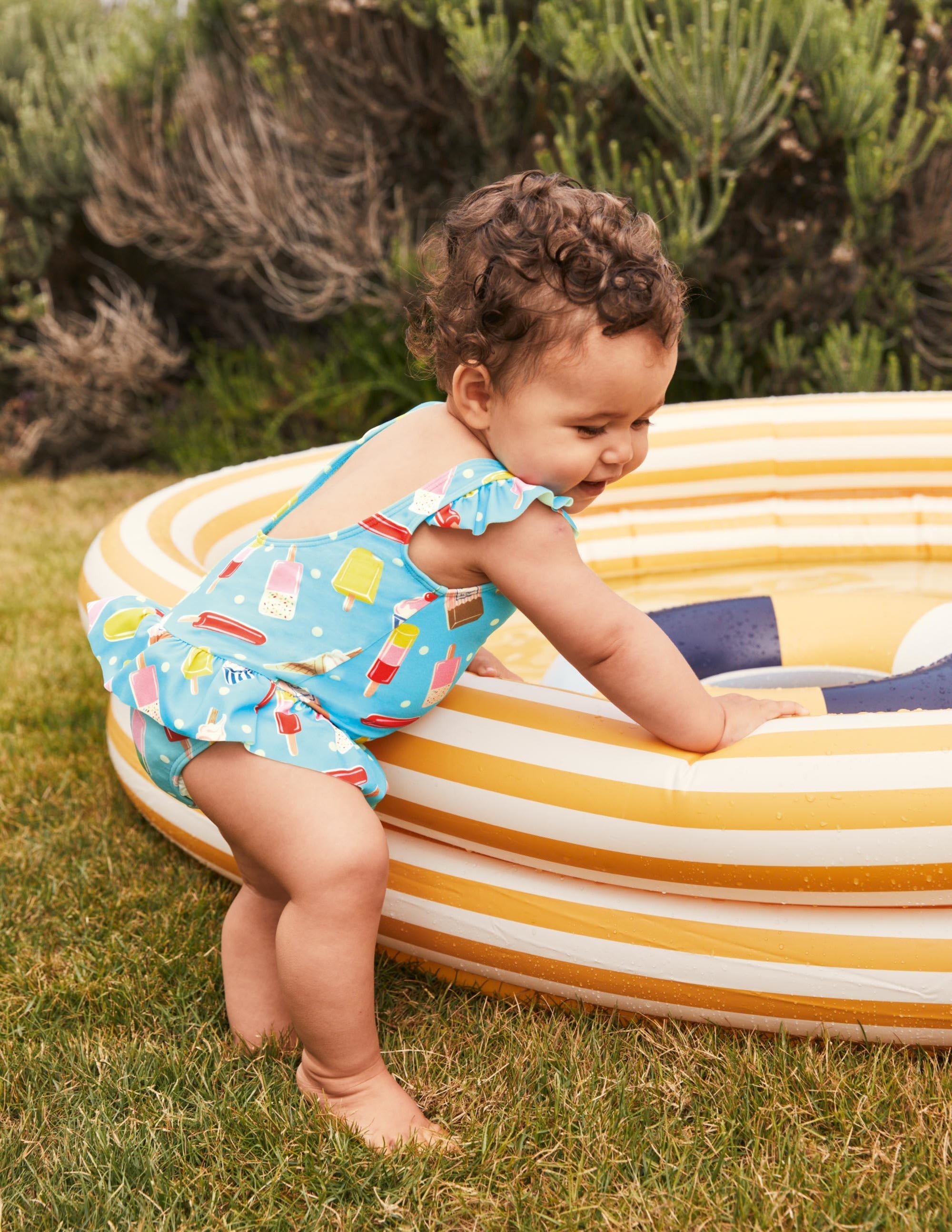 Ice Cream Frill Swimsuit Multi Ice Creams Boden US