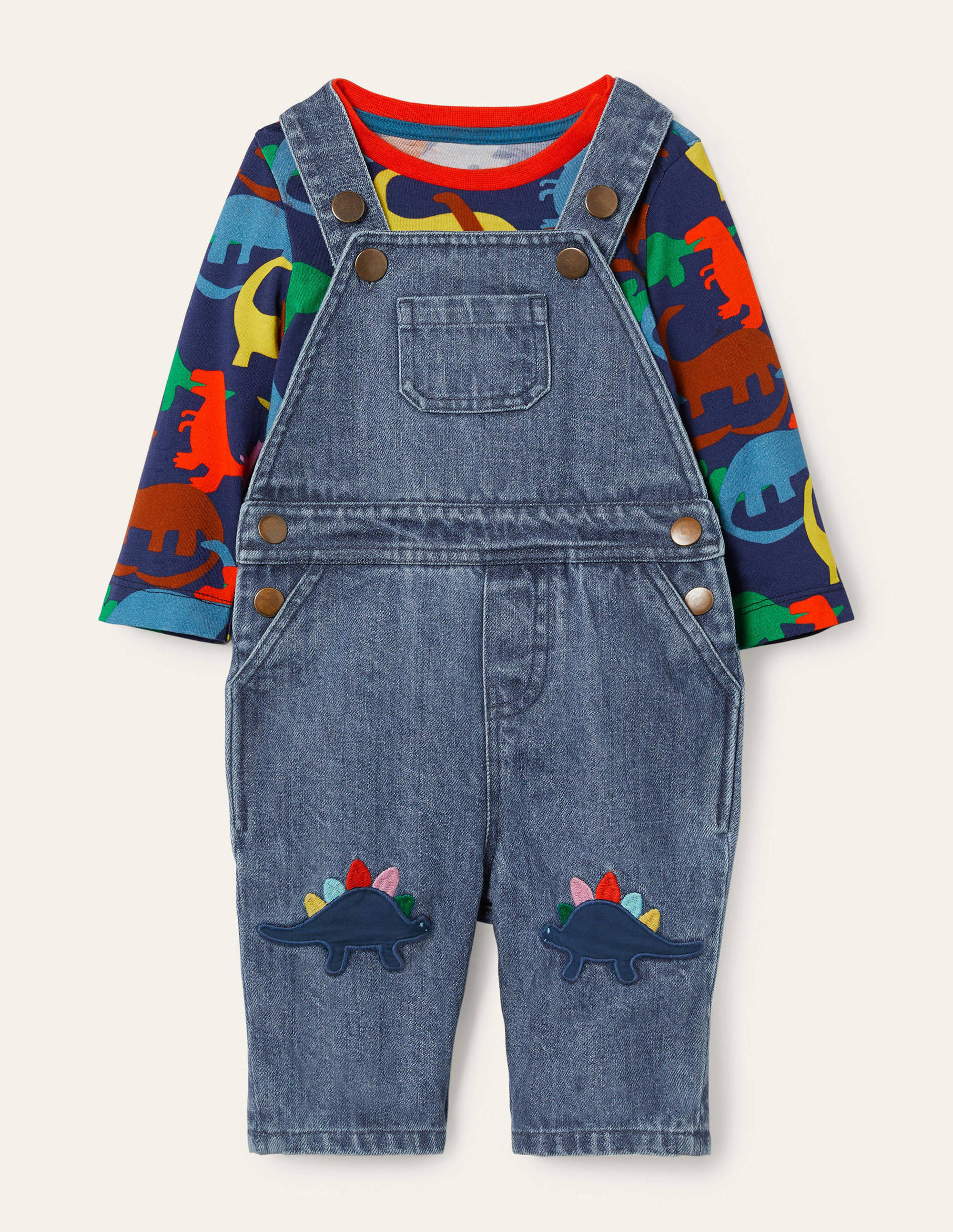 Ensemble avec salopette MCH Bébé Boden, Chambray