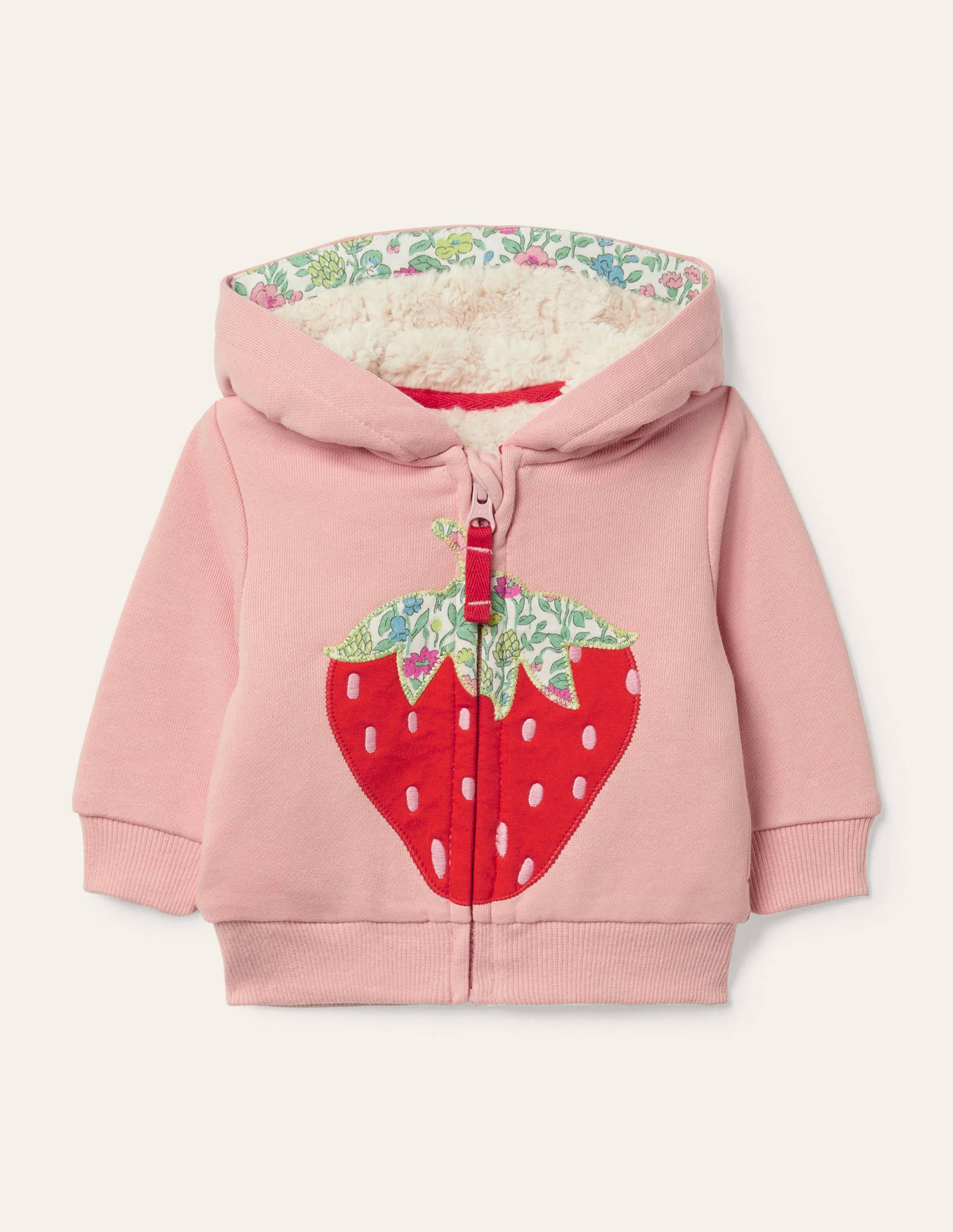 Sweat à capuche cosy PNK Bébé Boden, Pink