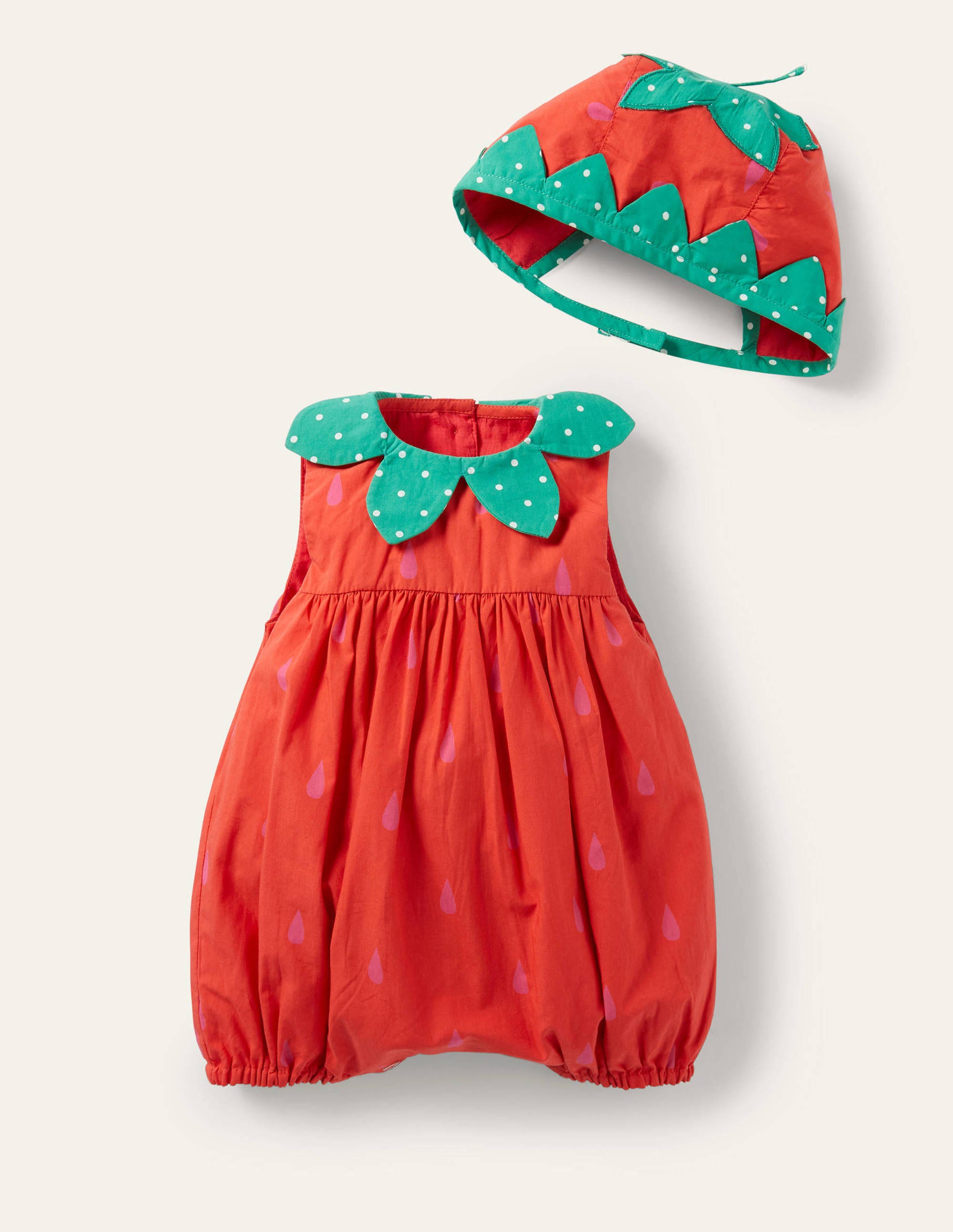 Barboteuse tissée style bulle RED Bébé Boden, Red