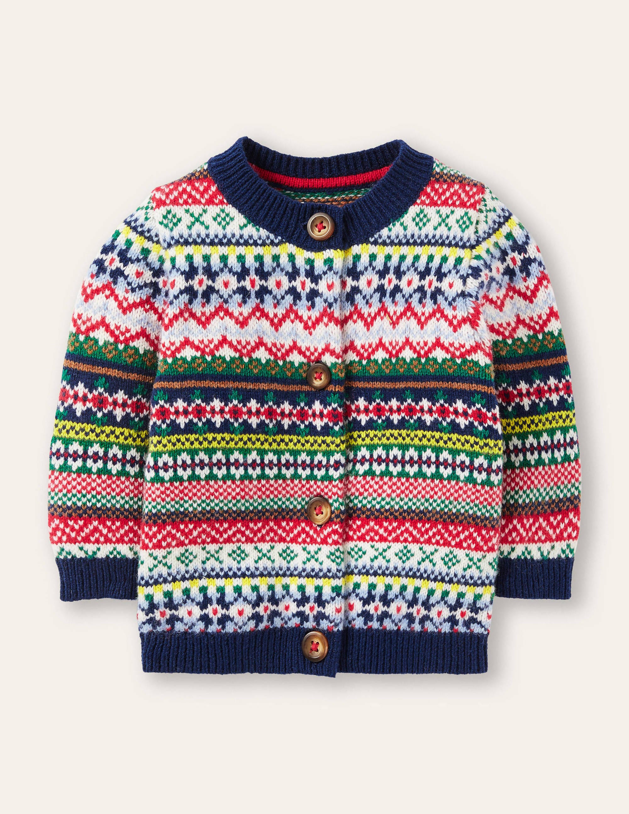 Cardigan motif jacquard BLU Bébé Boden, Blue