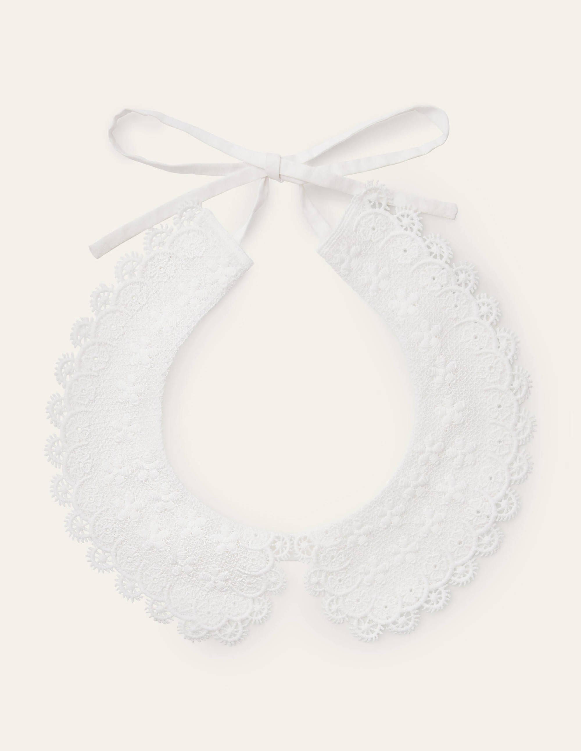 Detachable Lace Collar WHT Femme Boden, Blanc