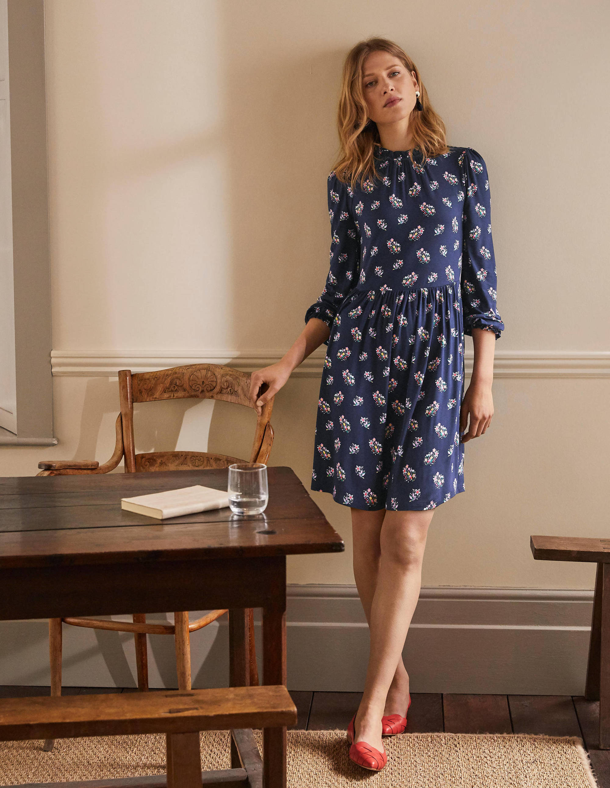 Robe Clara en jersey NVY Boden Boden, Navy