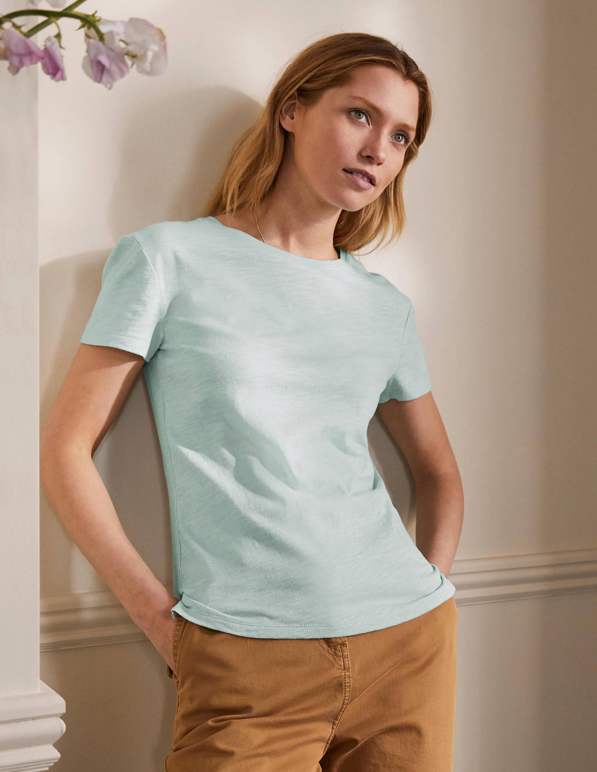 Le T-shirt boyfriend en coton LTU Femme Boden, Blue