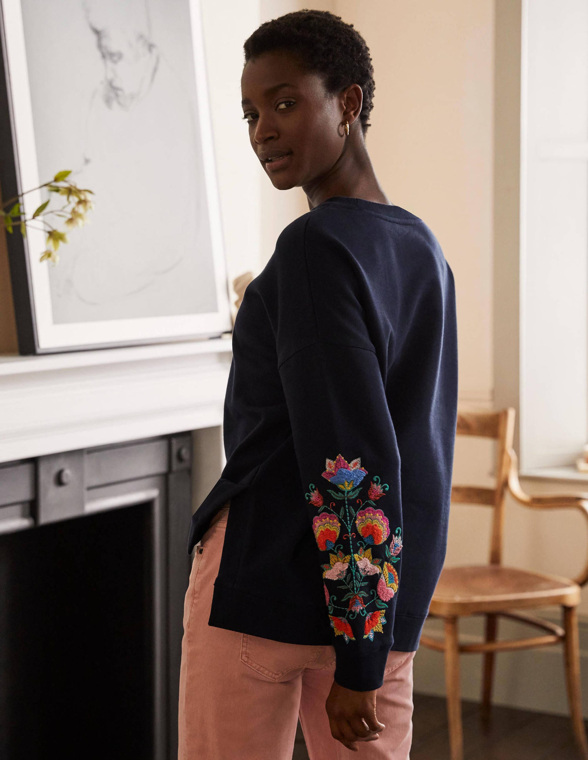 Sweat Jasmine NAV Femme Boden, Navy