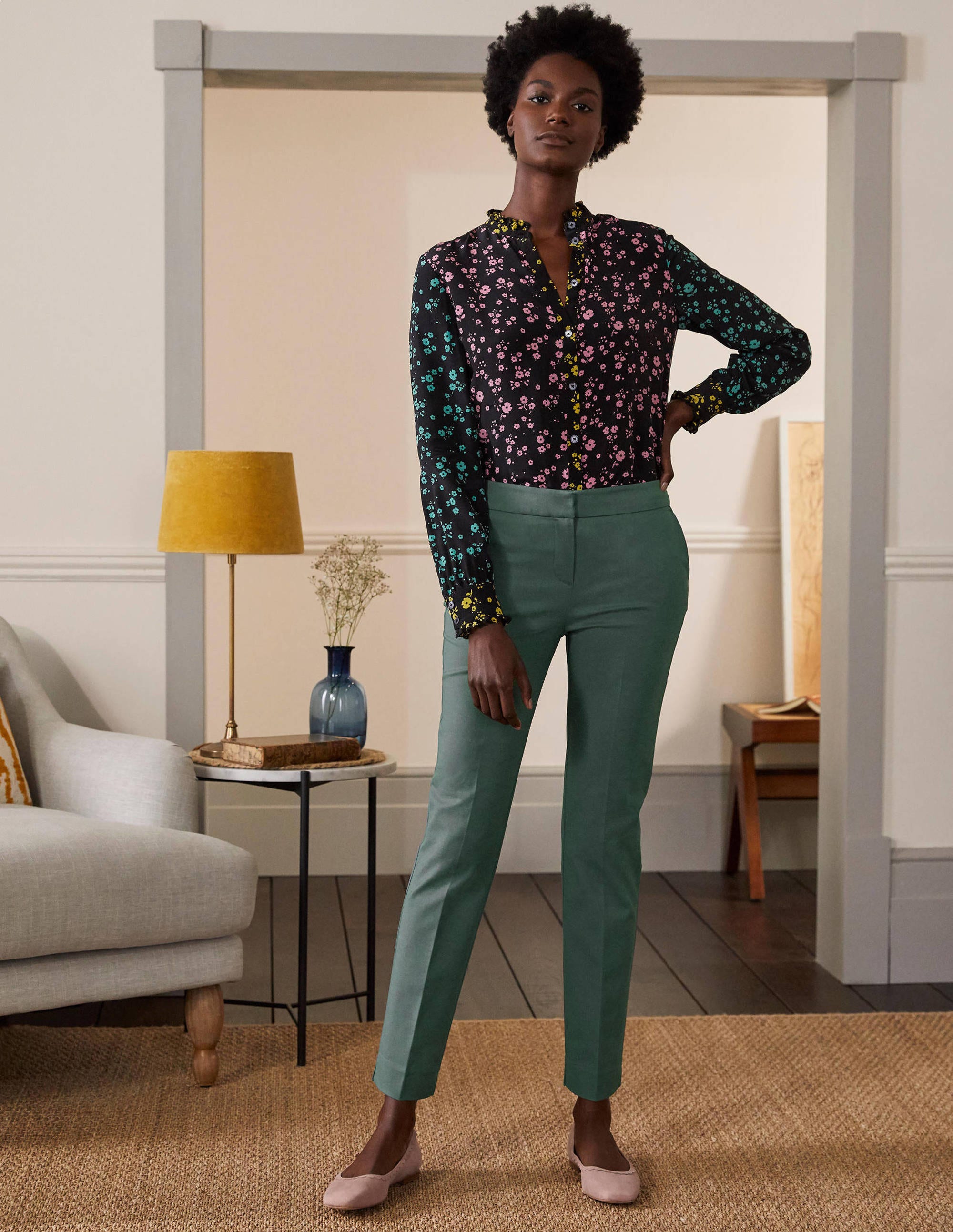 Pantalon Richmond MOS Femme Boden, Green