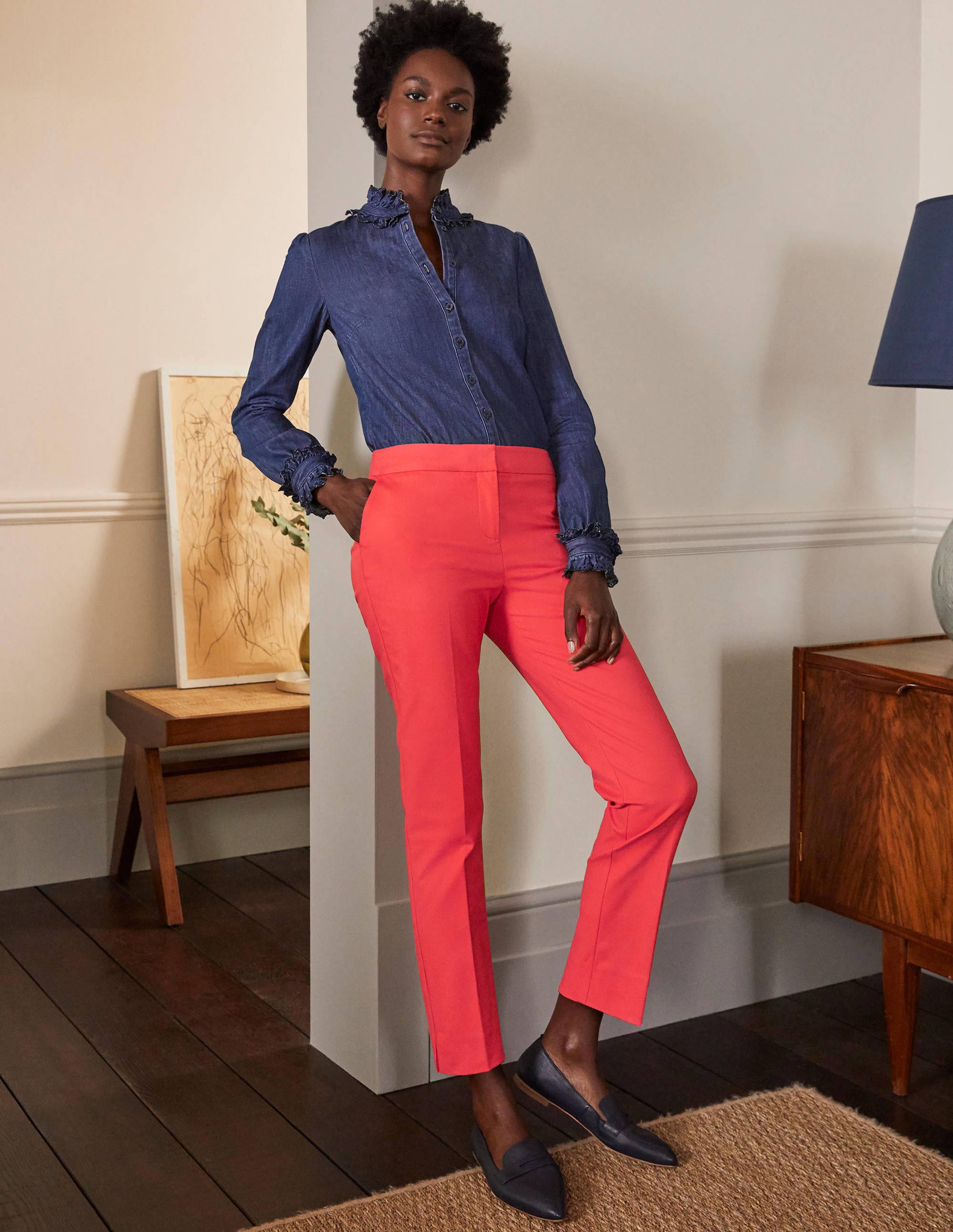 Pantalon 7/8 Richmond COR Femme Boden, Red