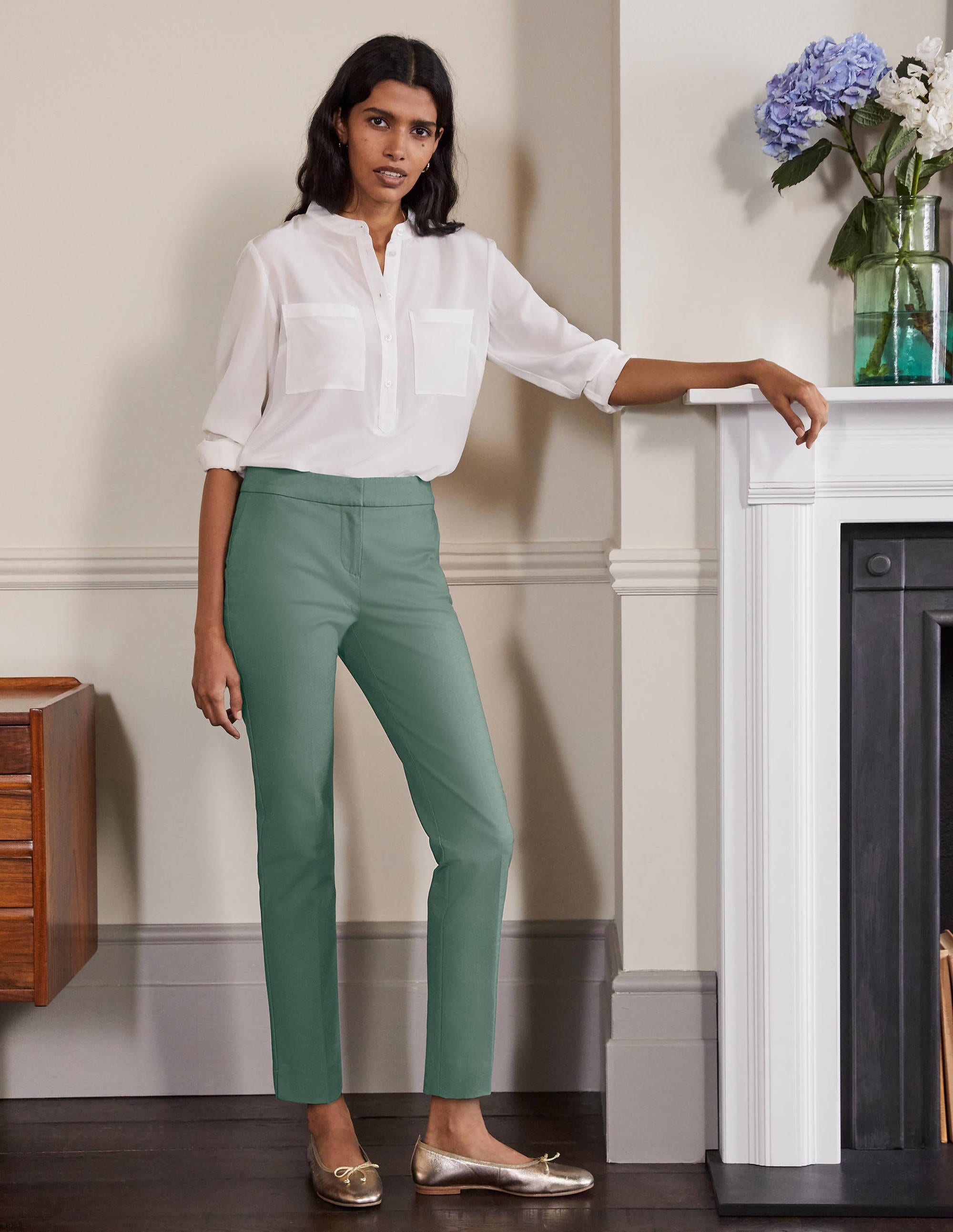 Pantalon 7/8 Richmond MOS Femme Boden, Green