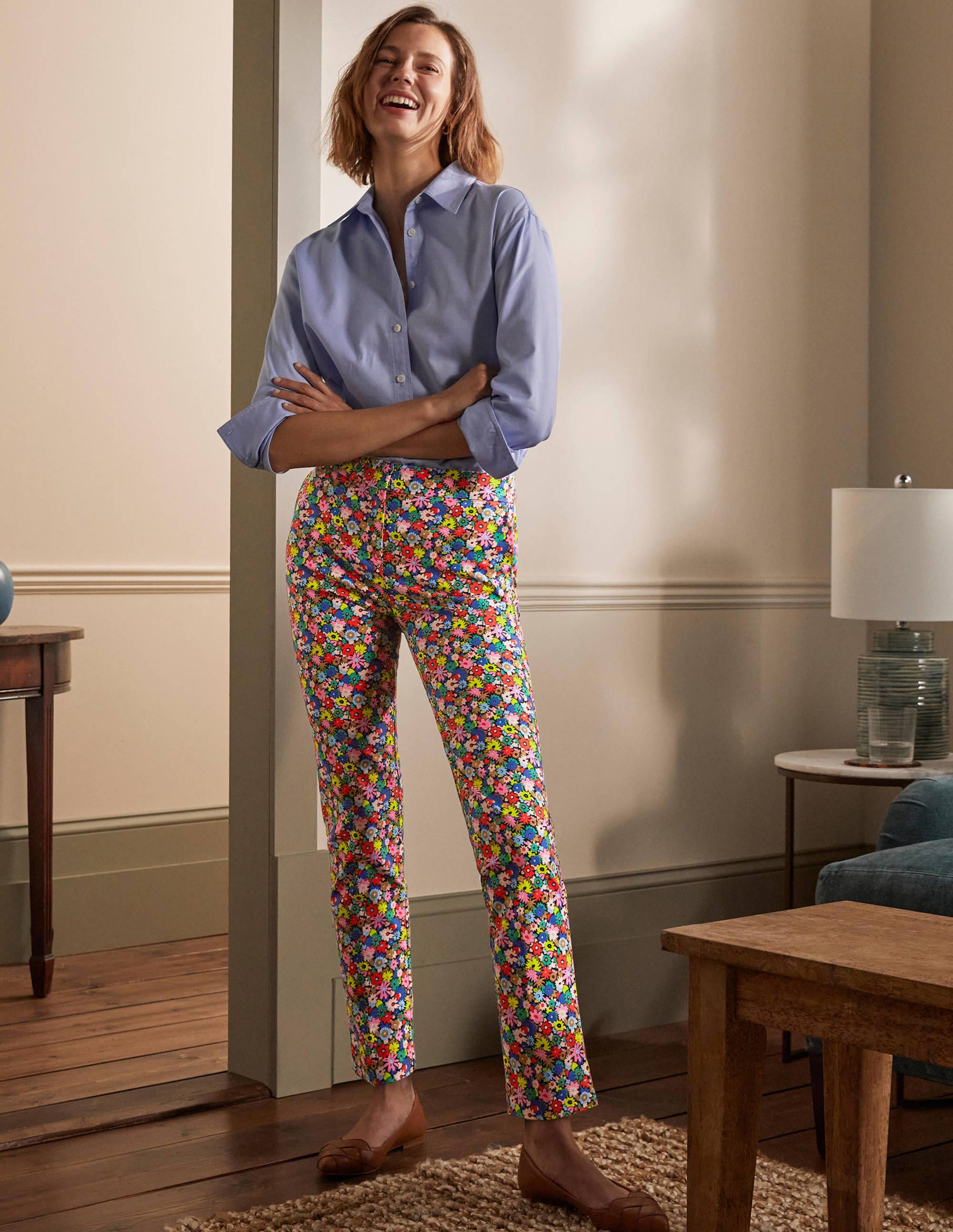 Pantalon 7/8 Richmond MUL Femme Boden, Red
