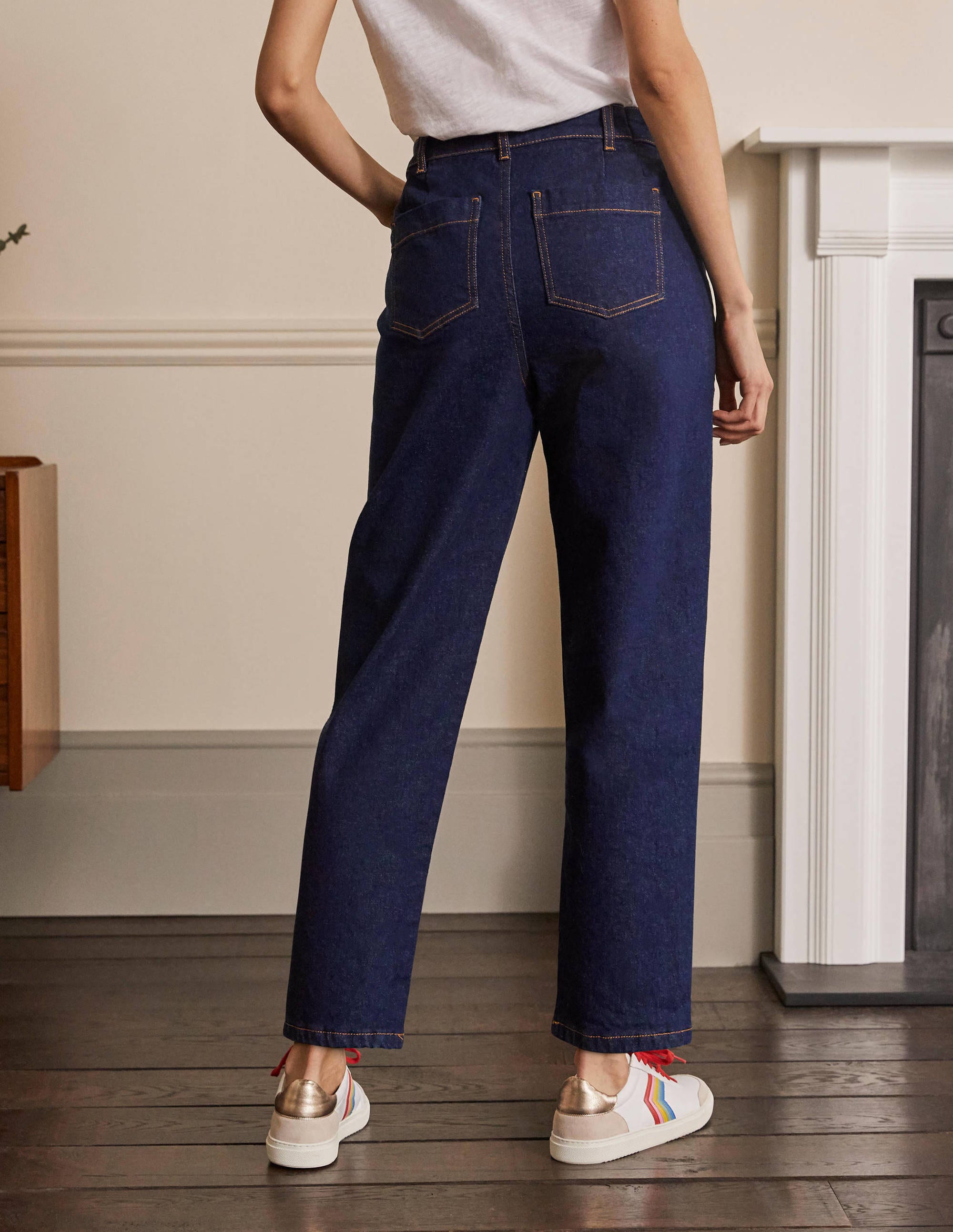 Barrel Leg Jeans Indigo Boden UK